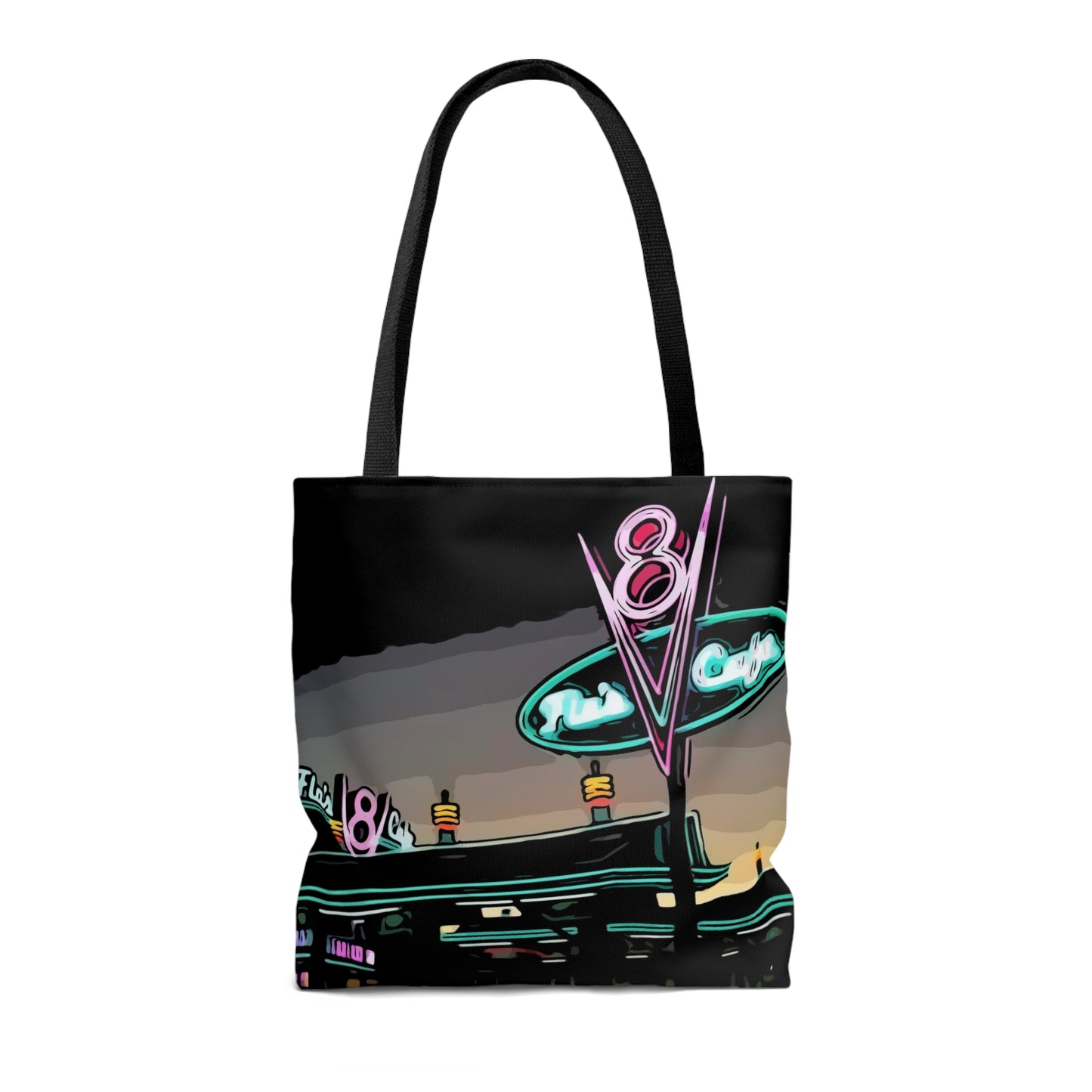 AOP Tote Bag Painting of Disneyland Resort DCA Flo's V8 Cafe