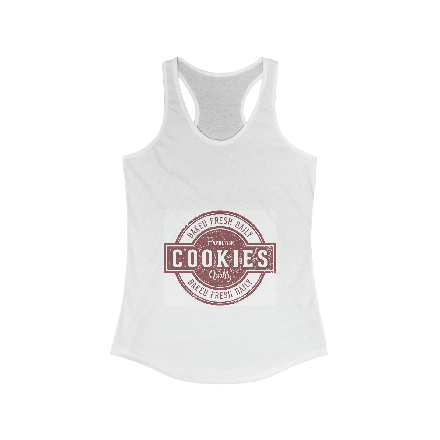 Women's Ideal Racerback Tank Fresh Baked Cookies Vintage Stamp