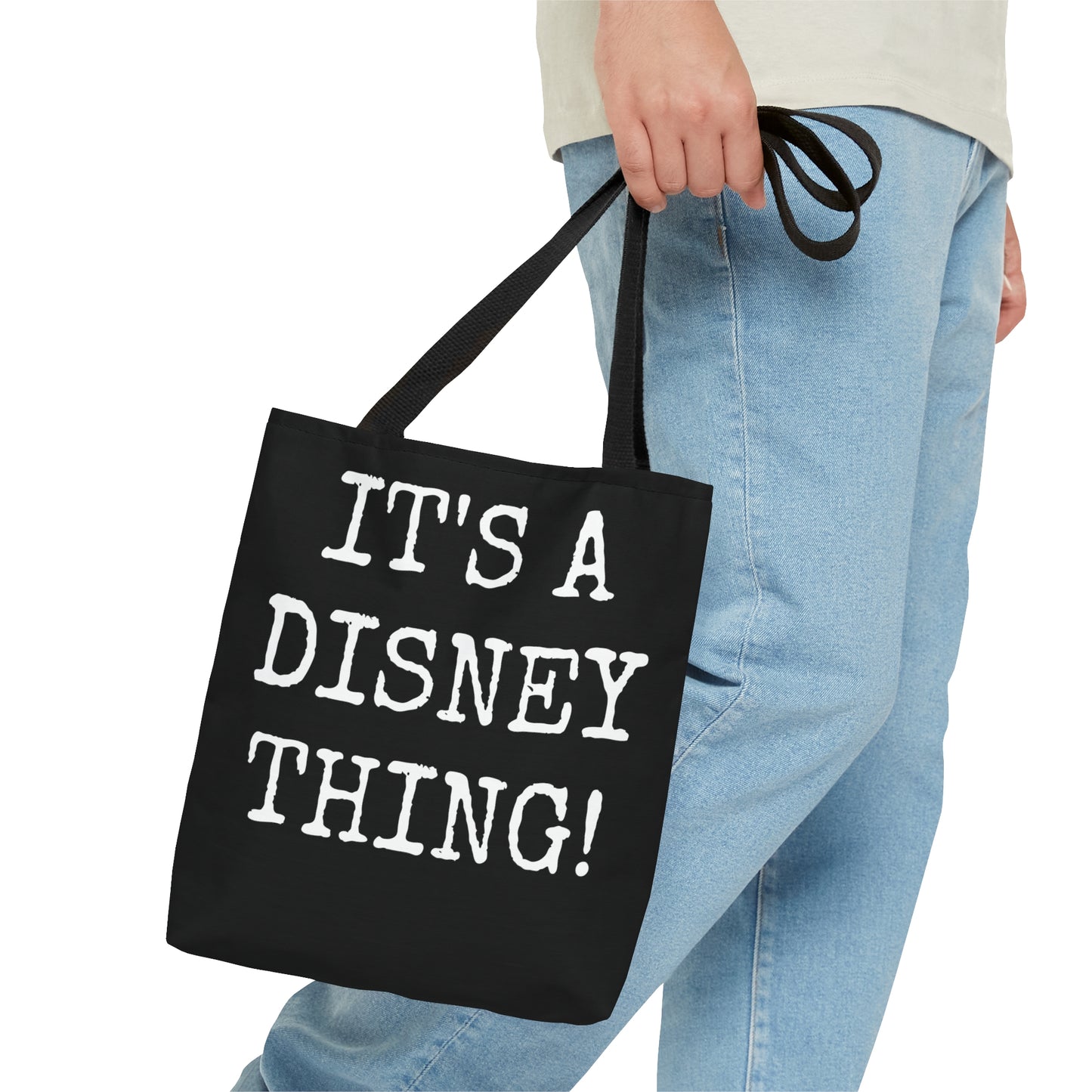 AOP Tote Bag Painting of Disneyland Matterhorn Mountain Ride