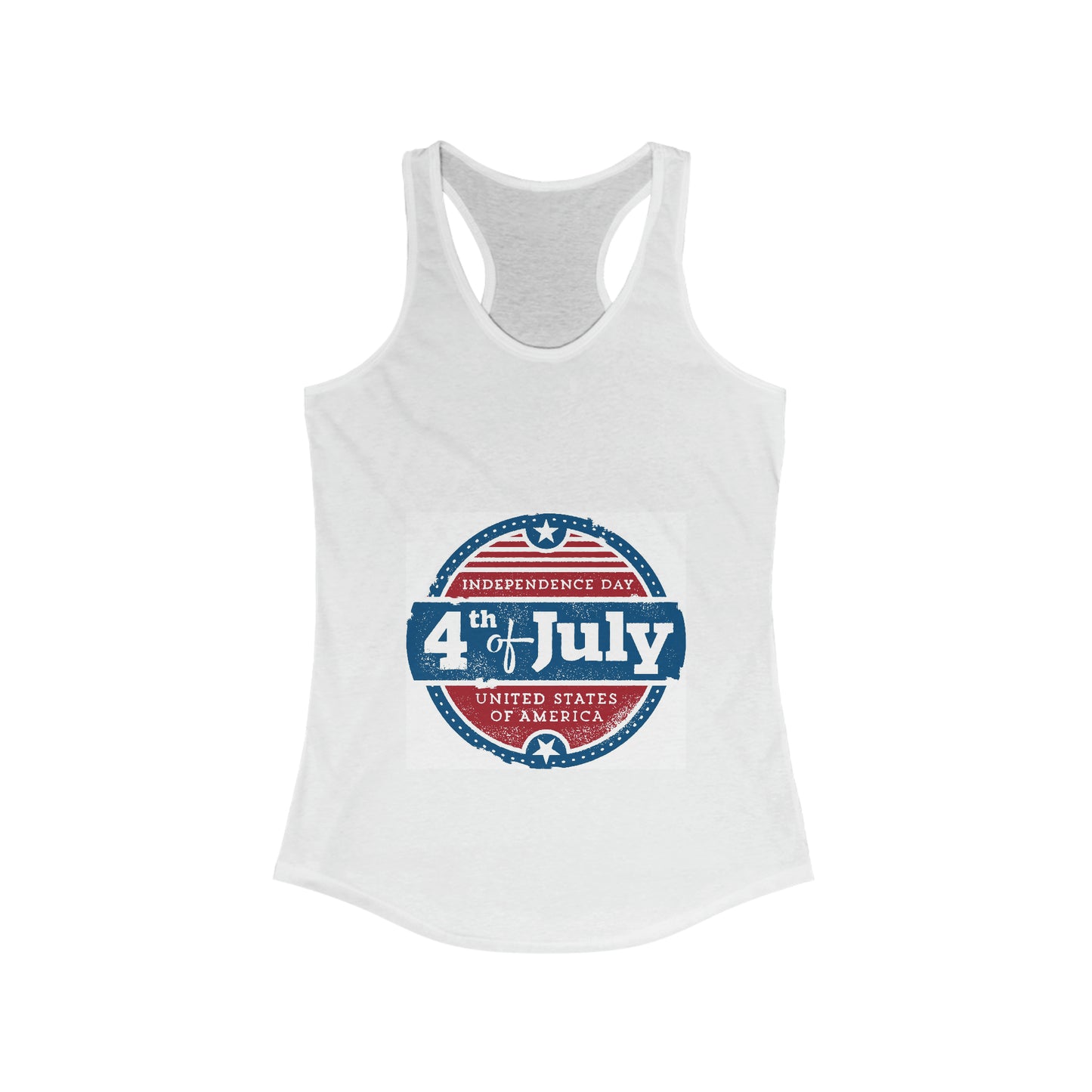 Women's Ideal Racerback Tank Vintage Fourth of July Independence Day