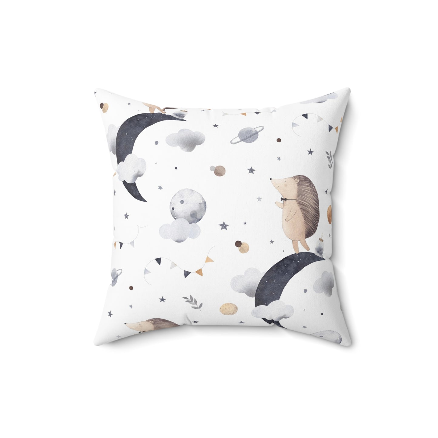 Spun Polyester Square Pillow Watercolor background with reaching for stars