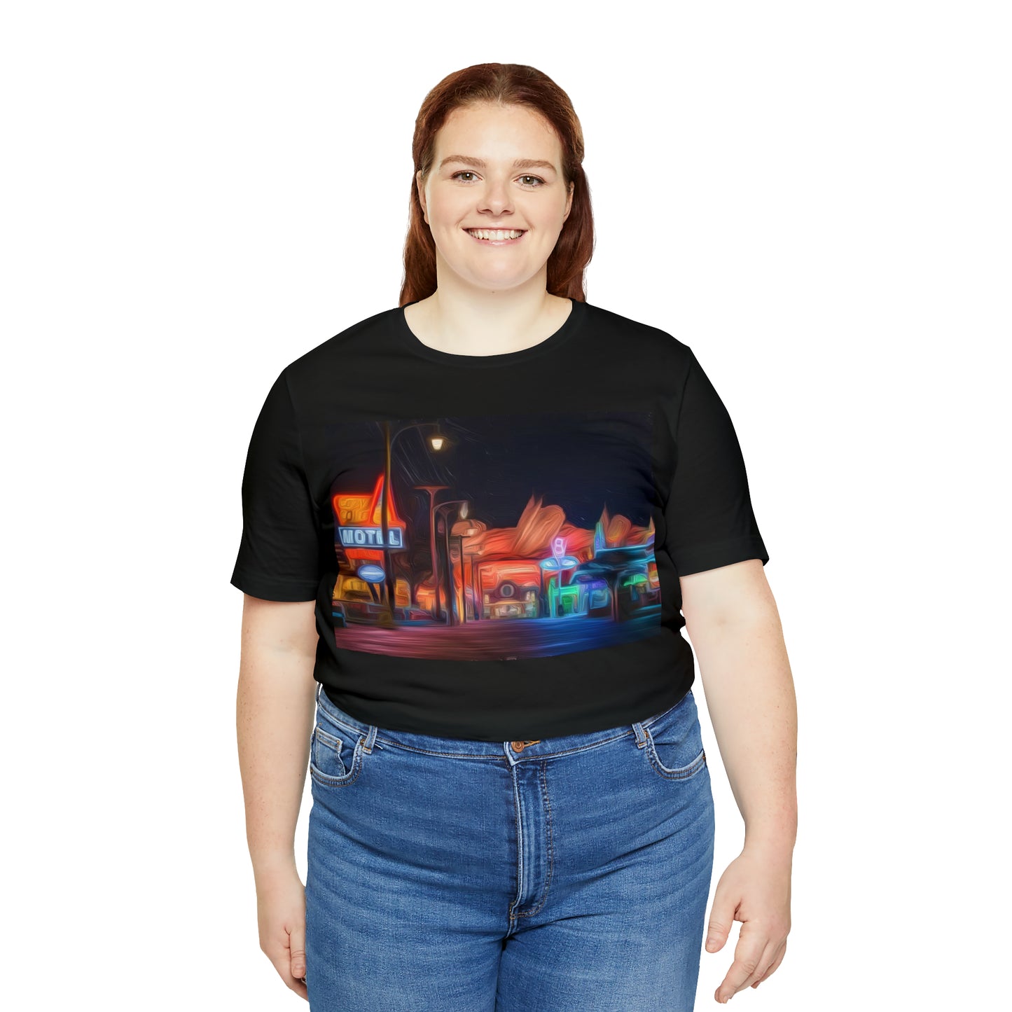 Unisex Jersey Short Sleeve Tee Painting of Disneyland DCA RADIATOR SPRINGS