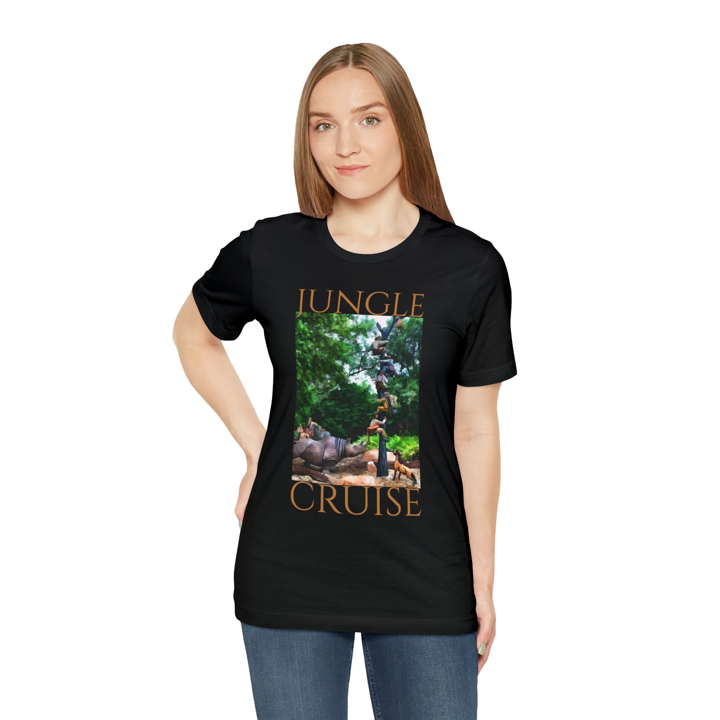 Unisex Jersey Short Sleeve Tee Painting of Disneyland ~ JUNGLE CRUISE~ Ride