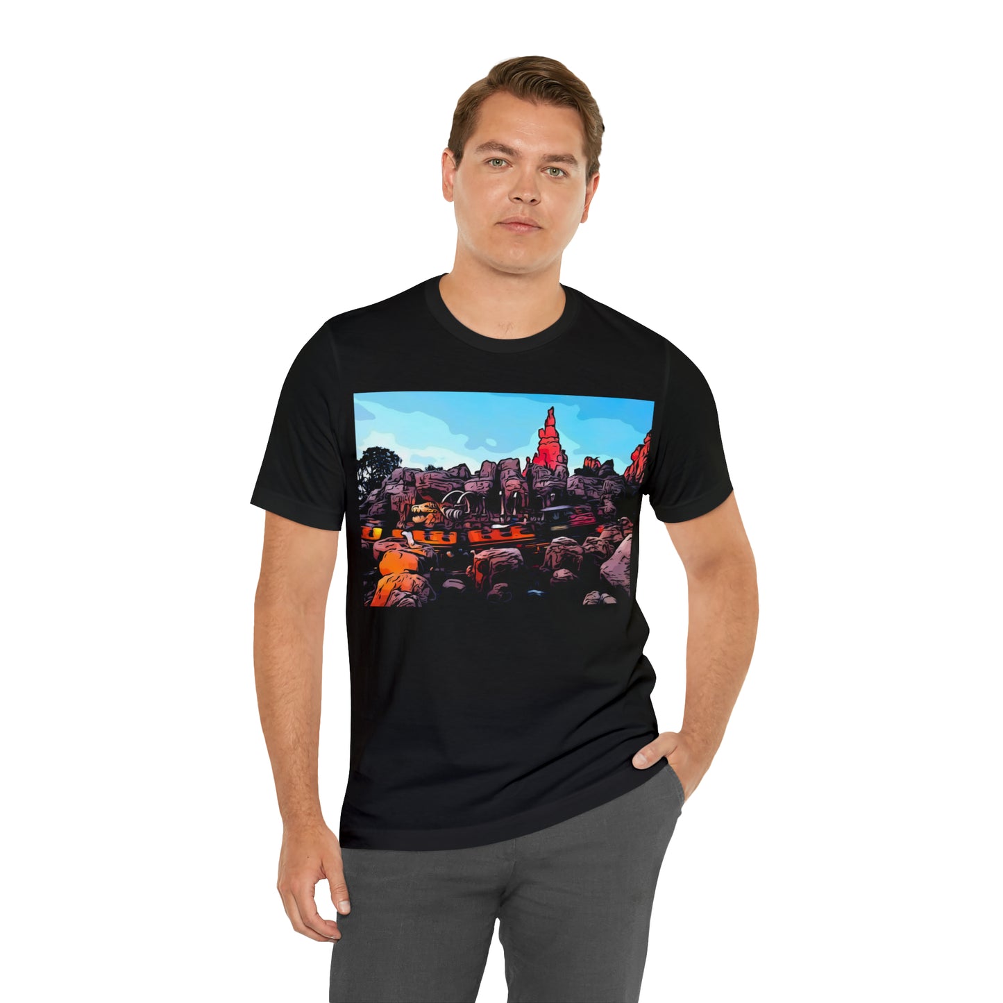 Unisex Jersey Short Sleeve Tee Painting of It's A Disney Thing! BIG TUNDER Mt