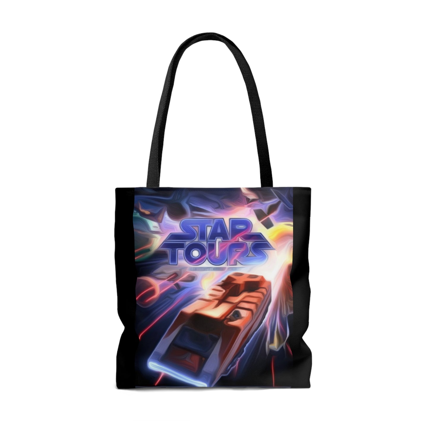 AOP Tote Bag Painting of Disneyland Resort Star Tours Ride Poster