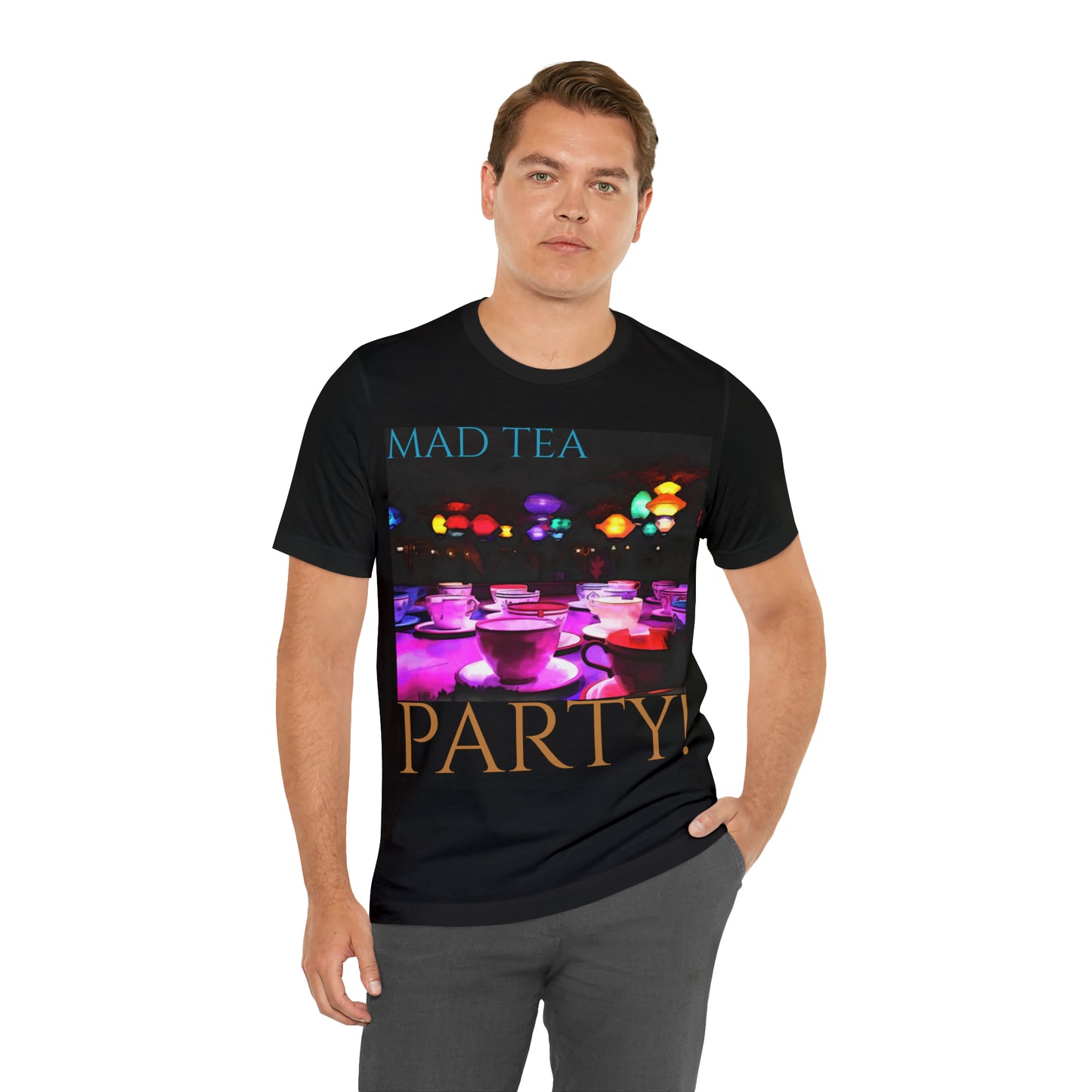Unisex Jersey Short Sleeve Tee Painting of It's A Disney Thing! Mad TEA CUPS