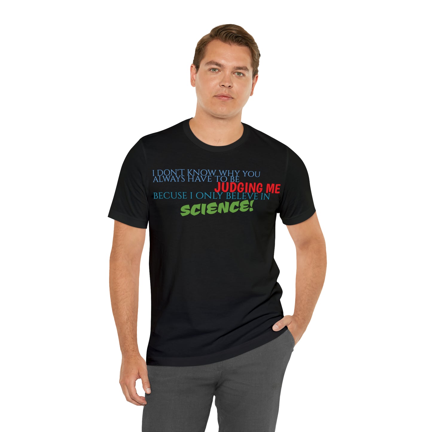Unisex Jersey Short Sleeve Tee Nacho Libre - "Science"