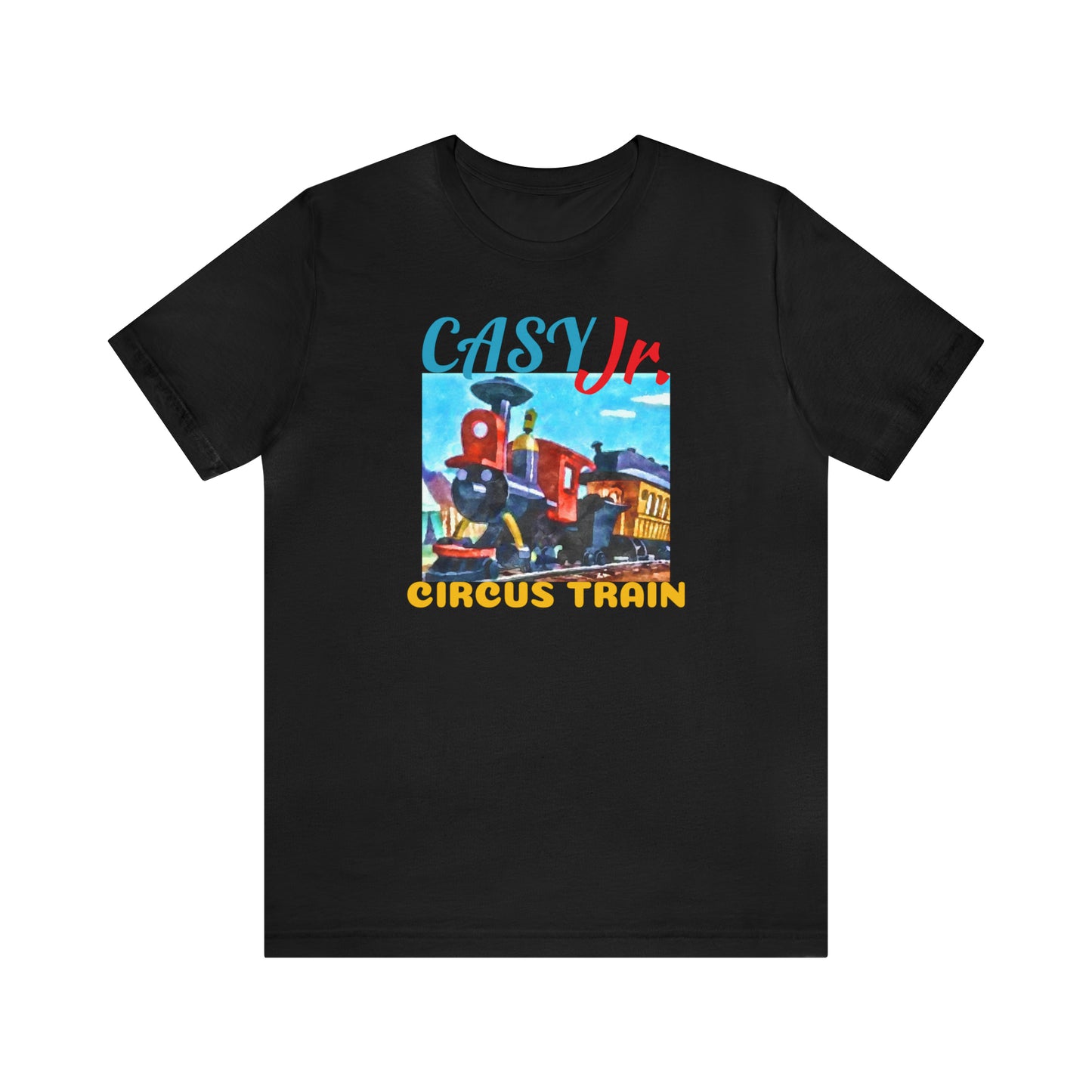 Unisex Jersey Short Sleeve Tee Painting of Disneyland ~JASEY JR Train Ride