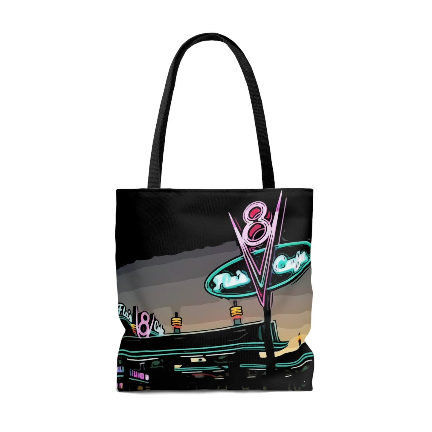 AOP Tote Bag Painting of Disneyland Resort DCA Flo's V8 Cafe