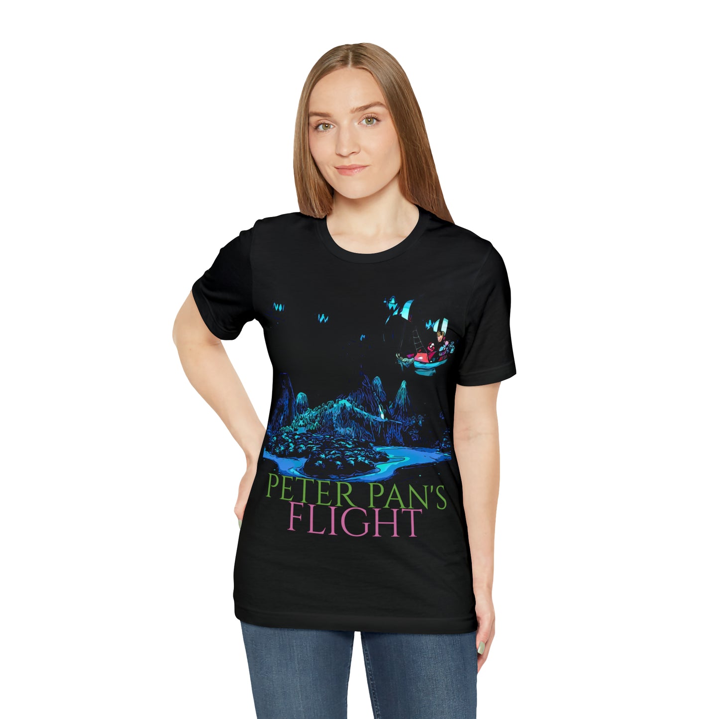 Unisex Jersey Short Sleeve Tee Painting of It's A Disney Thing PETER PANS FLIGHT
