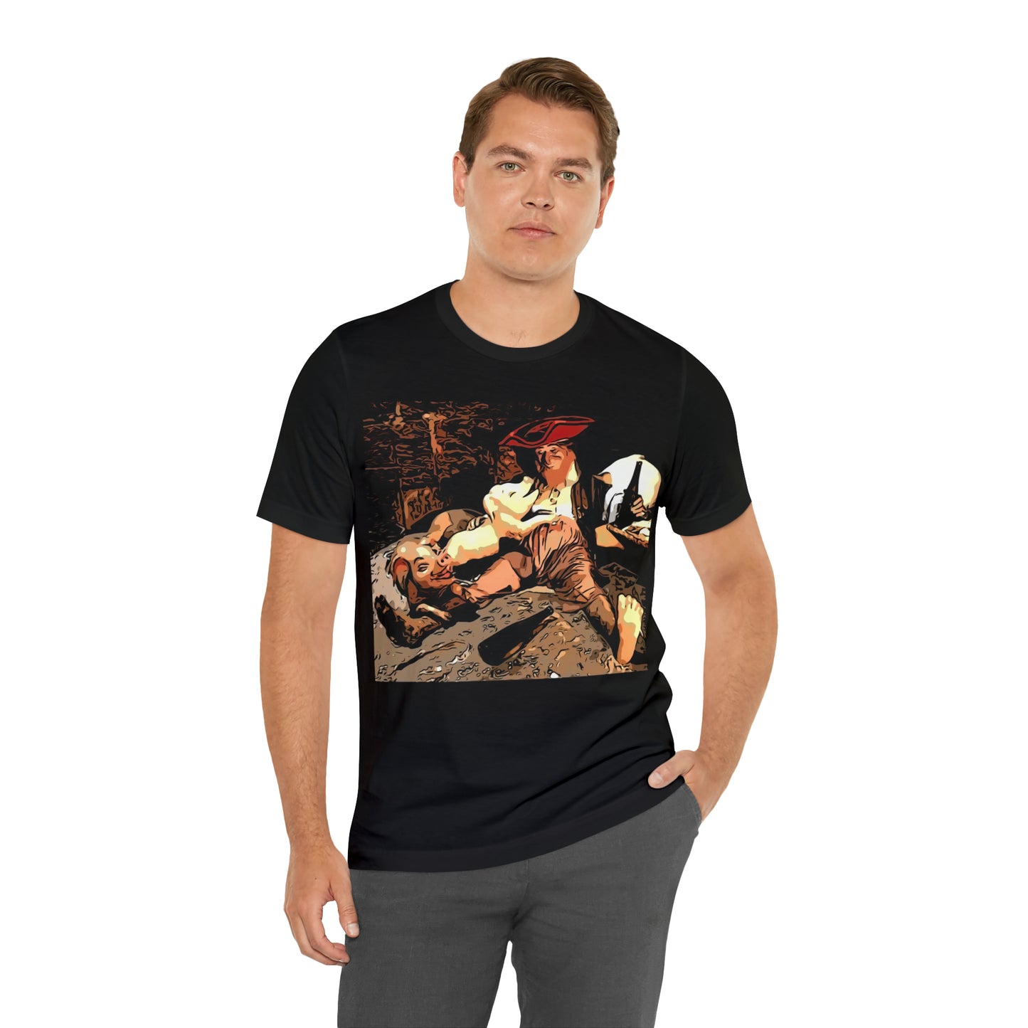 Unisex Jersey Short Sleeve Tee Painting of Disneyland PIRATES OF THE CARIBBEAN