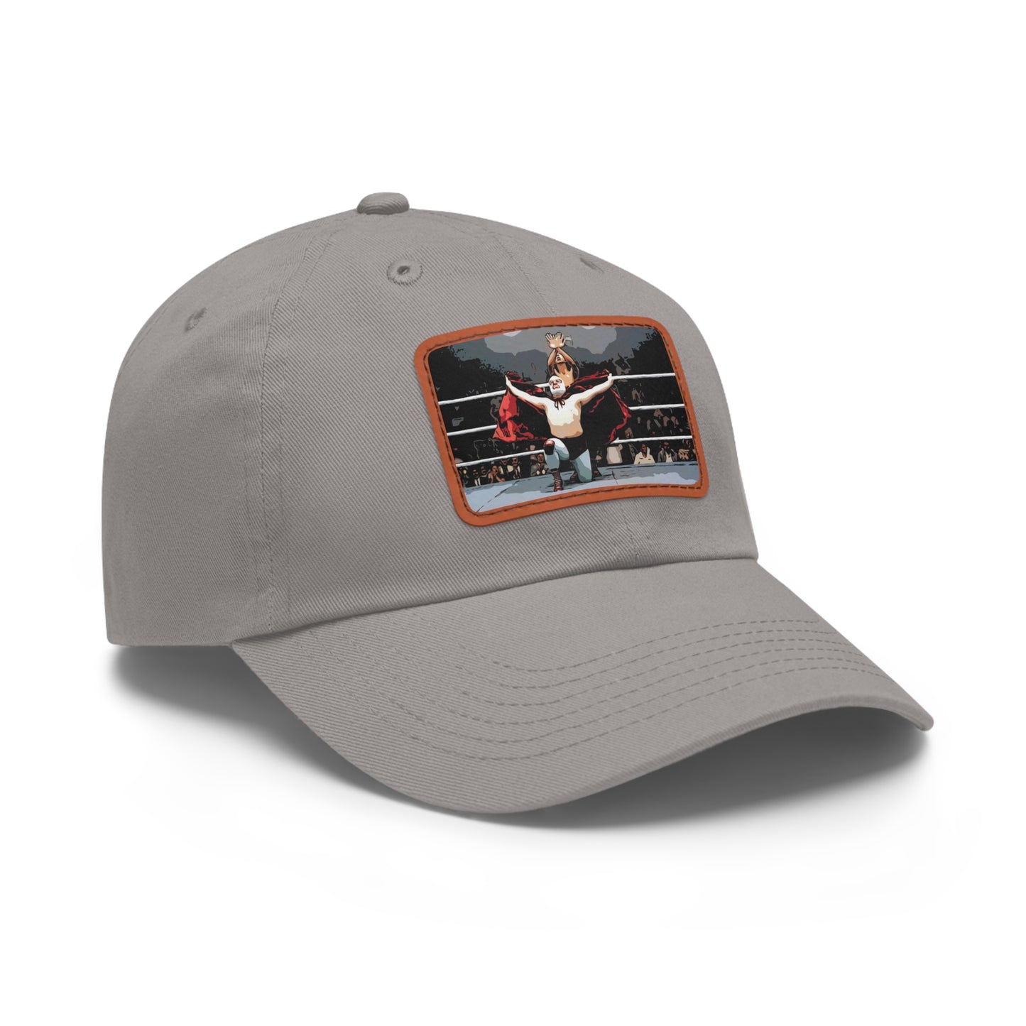 Dad Hat with Leather Patch (Rectangle) Nacho libre Movie Eagle Powers