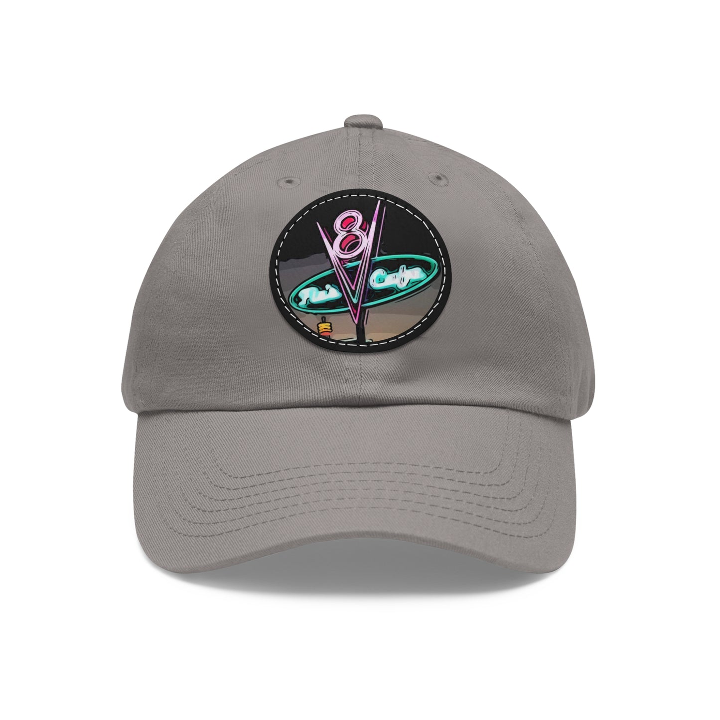 Dad Hat with Leather Patch (Round) Disneyland Food Flo's V8 Cafe