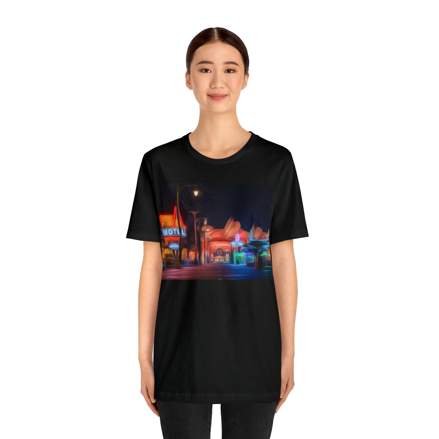 Unisex Jersey Short Sleeve Tee Painting of Disneyland DCA RADIATOR SPRINGS