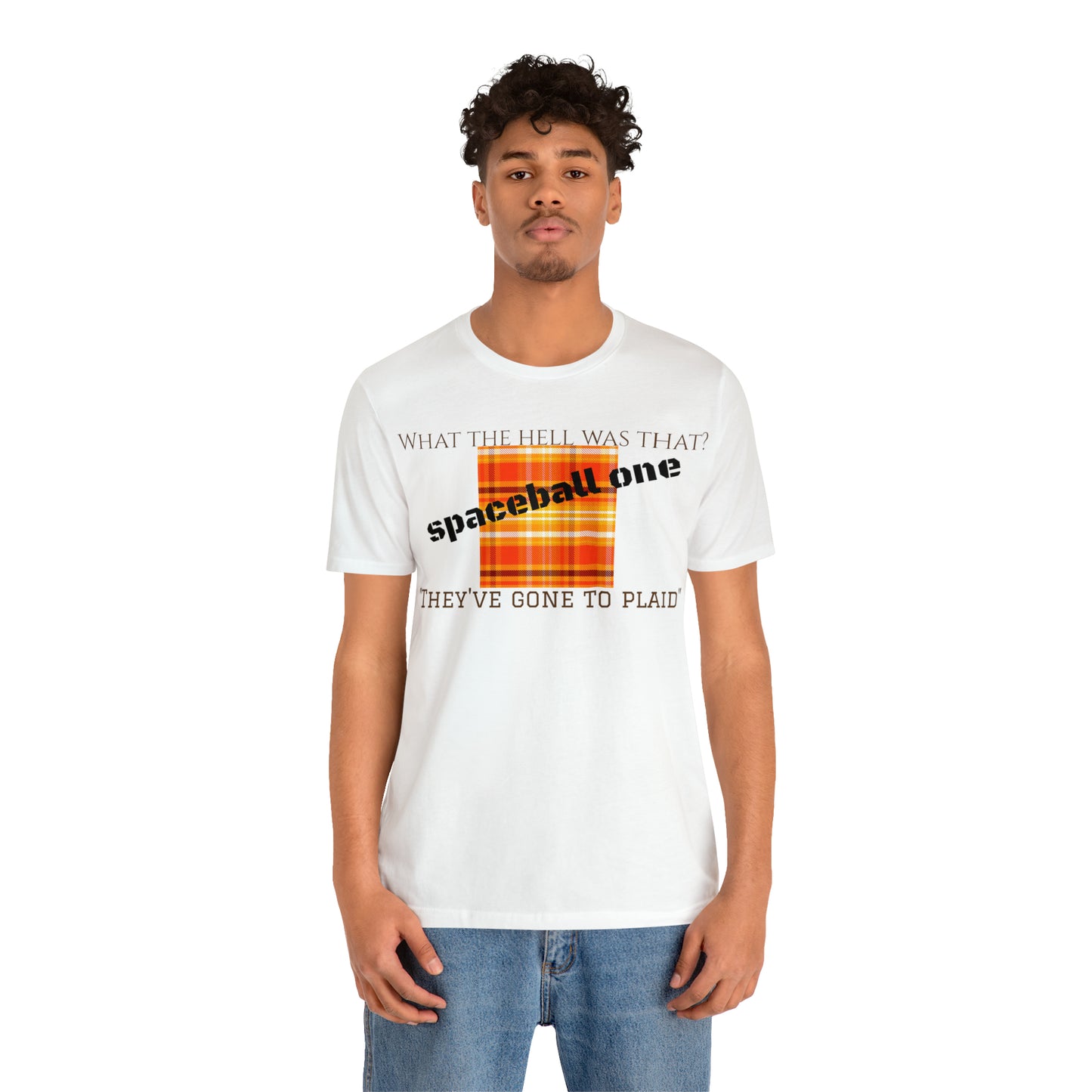 Unisex Jersey Short Sleeve Tee Spaceballs ~ Plaid!
