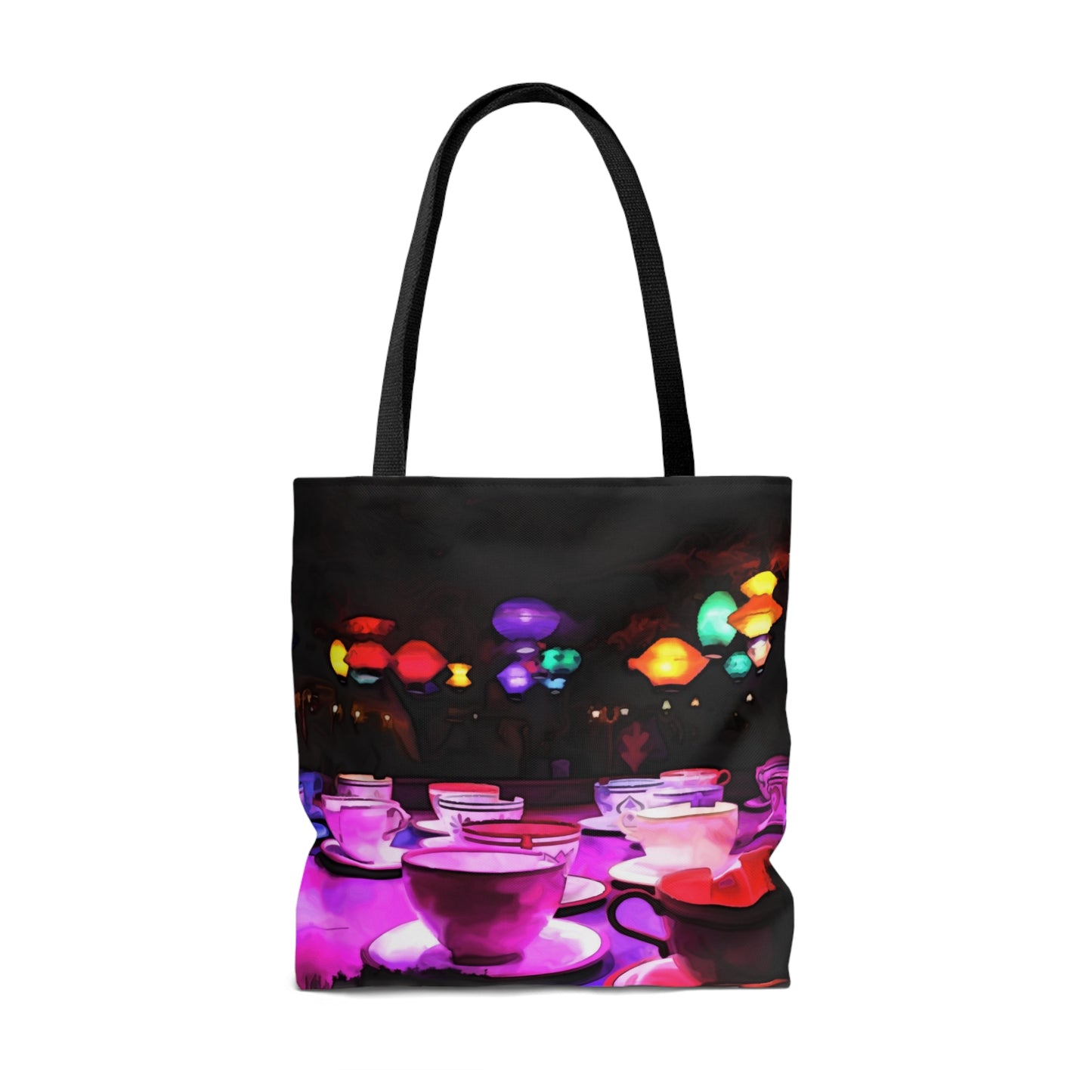 AOP Tote Bag Painting of Disneyland Resort The Mad Tea Party ~ Tea cups