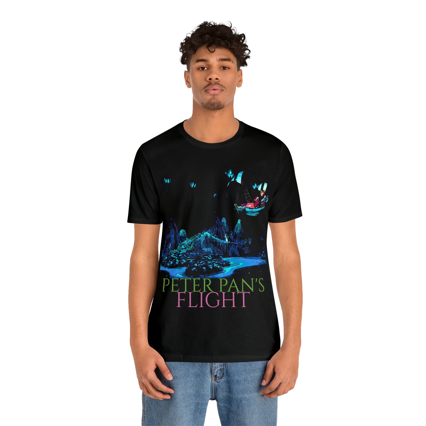 Unisex Jersey Short Sleeve Tee Painting of It's A Disney Thing PETER PANS FLIGHT