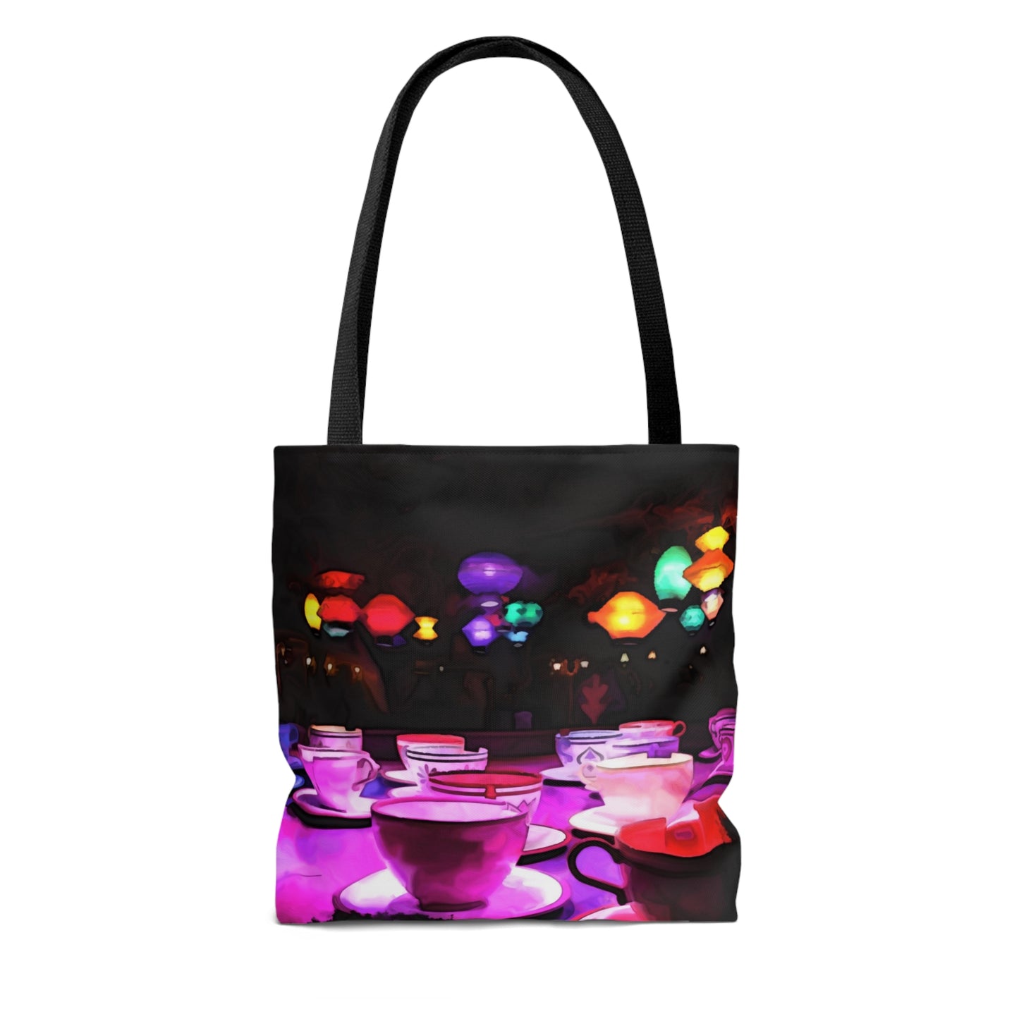 AOP Tote Bag Painting of Disneyland Resort The Mad Tea Party ~ Tea cups