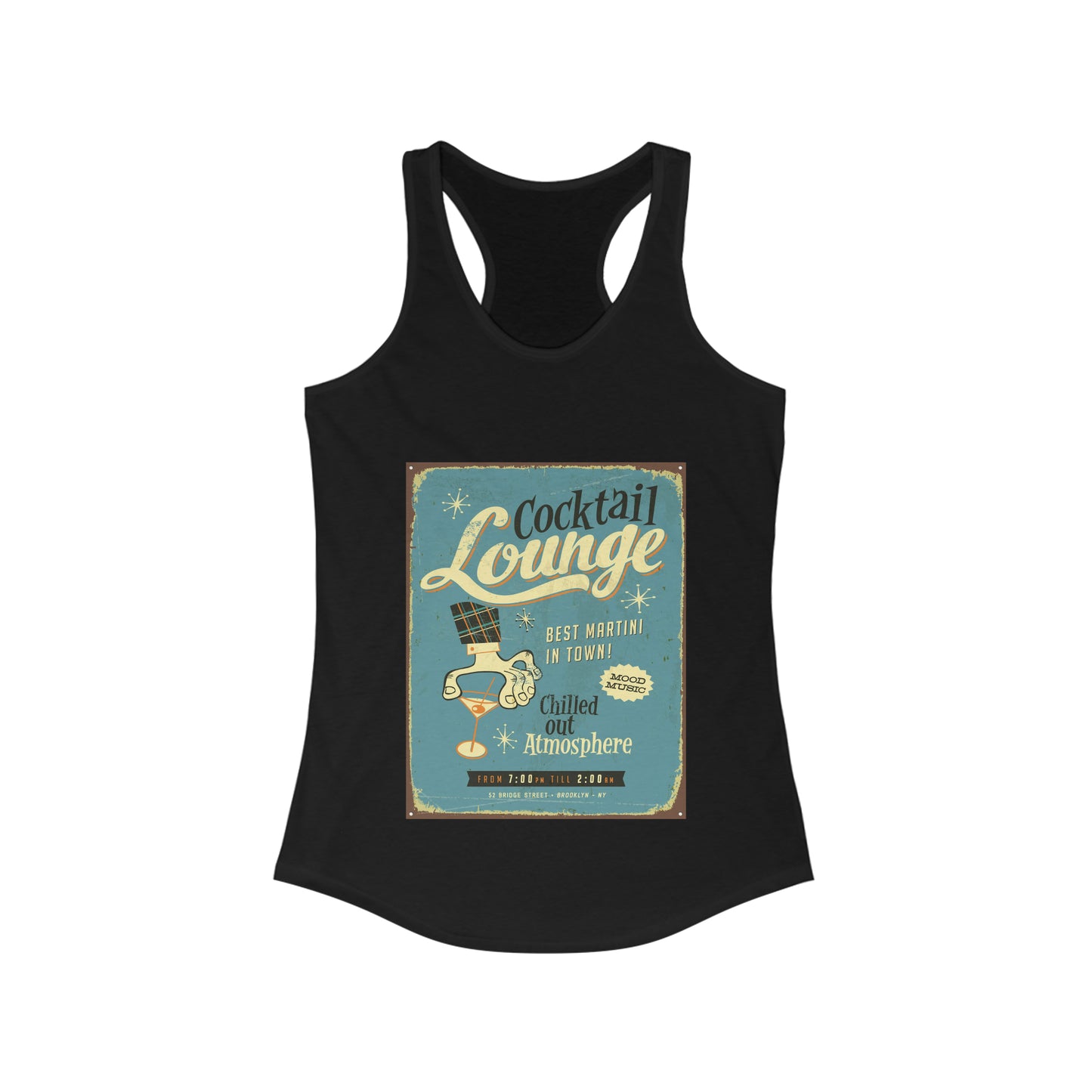 Women's Ideal Racerback Tank Vintage metal sign - Cocktail Lounge
