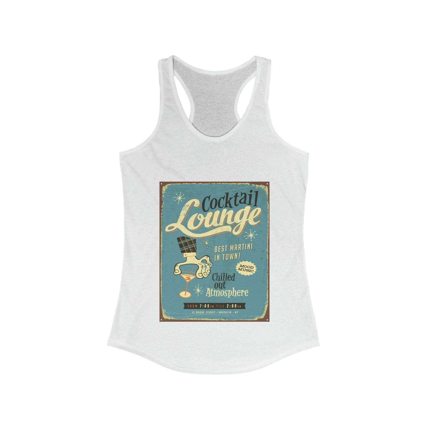 Women's Ideal Racerback Tank Vintage metal sign - Cocktail Lounge