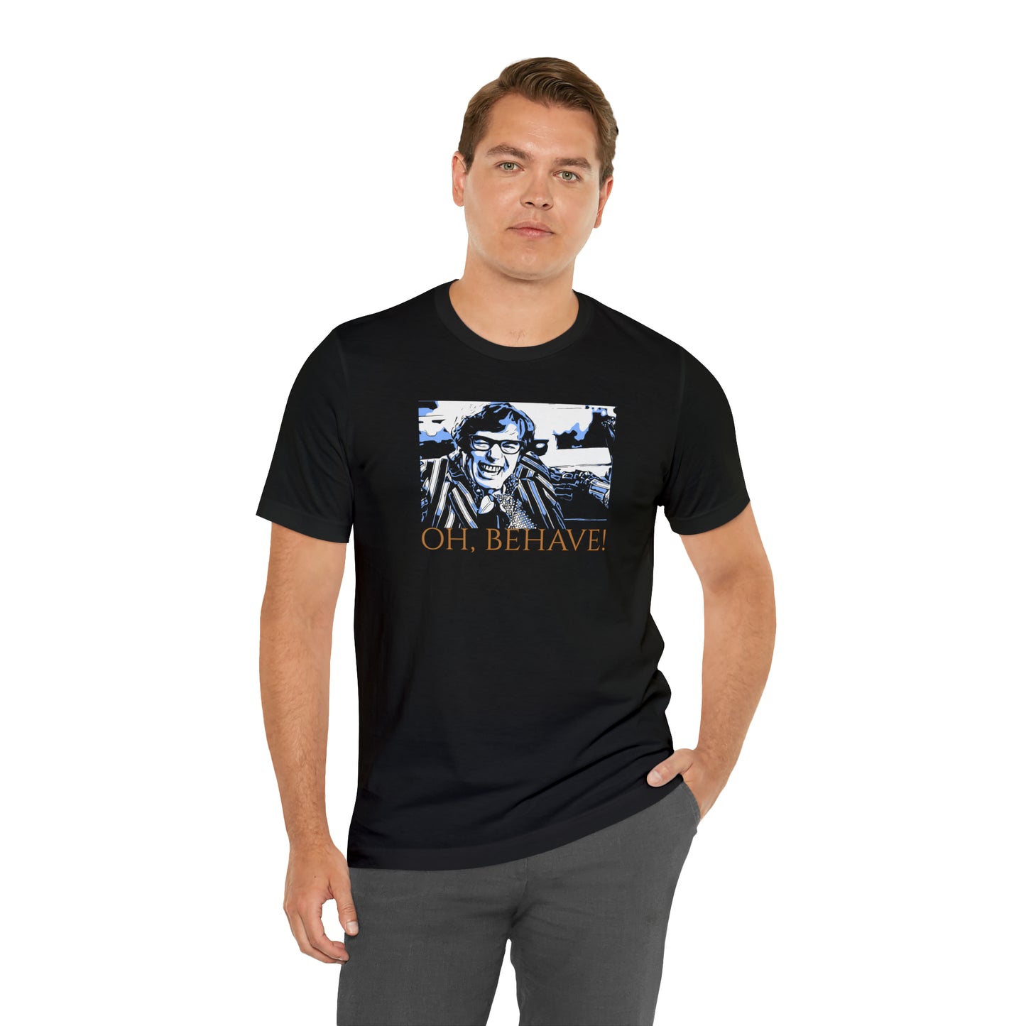 Unisex Jersey Short Sleeve Tee Austin Powers -Quote- Oh, Behave!
