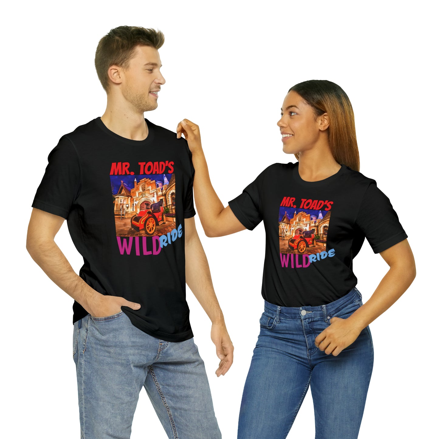 Unisex Jersey Short Sleeve Tee Painting of Disneyland ~MR. TOAD'S Wild ride