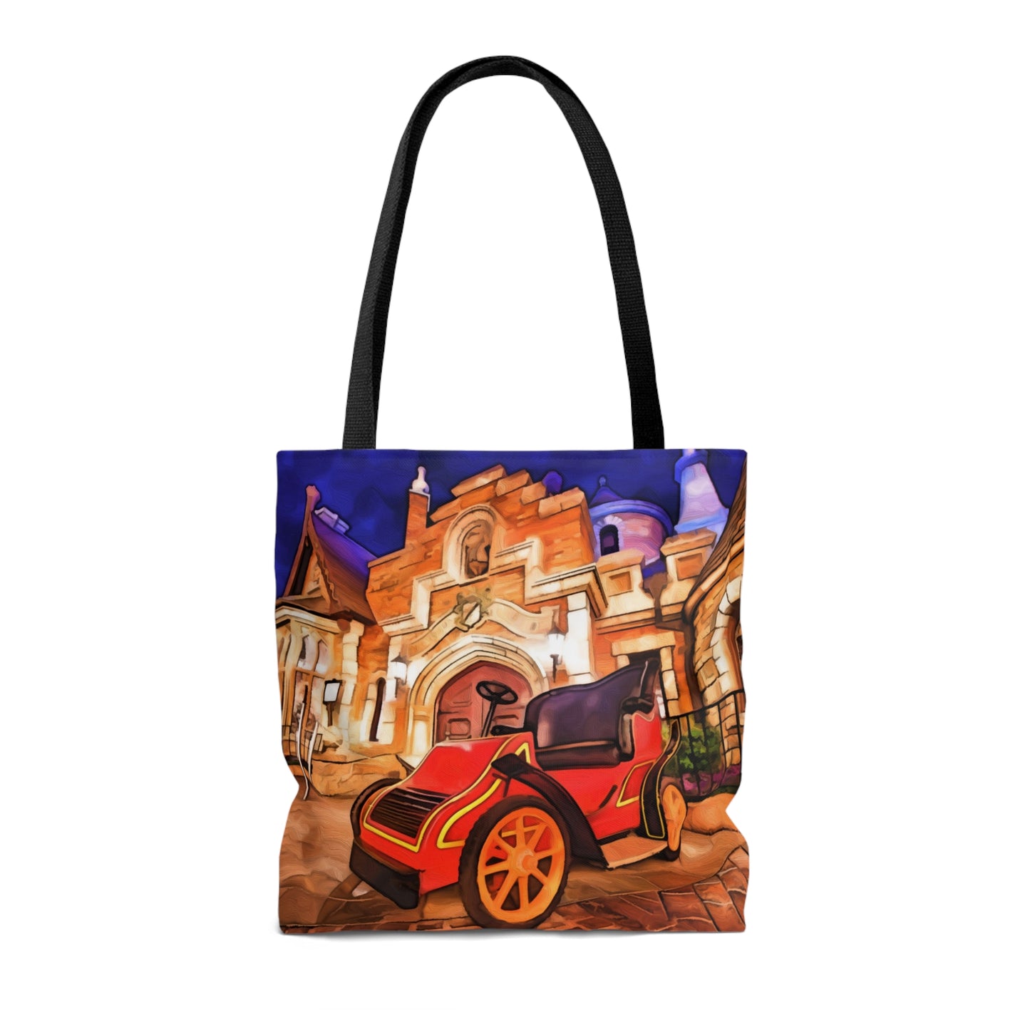AOP Tote Bag Painting of Disneyland Mr. Toad Wild Ride