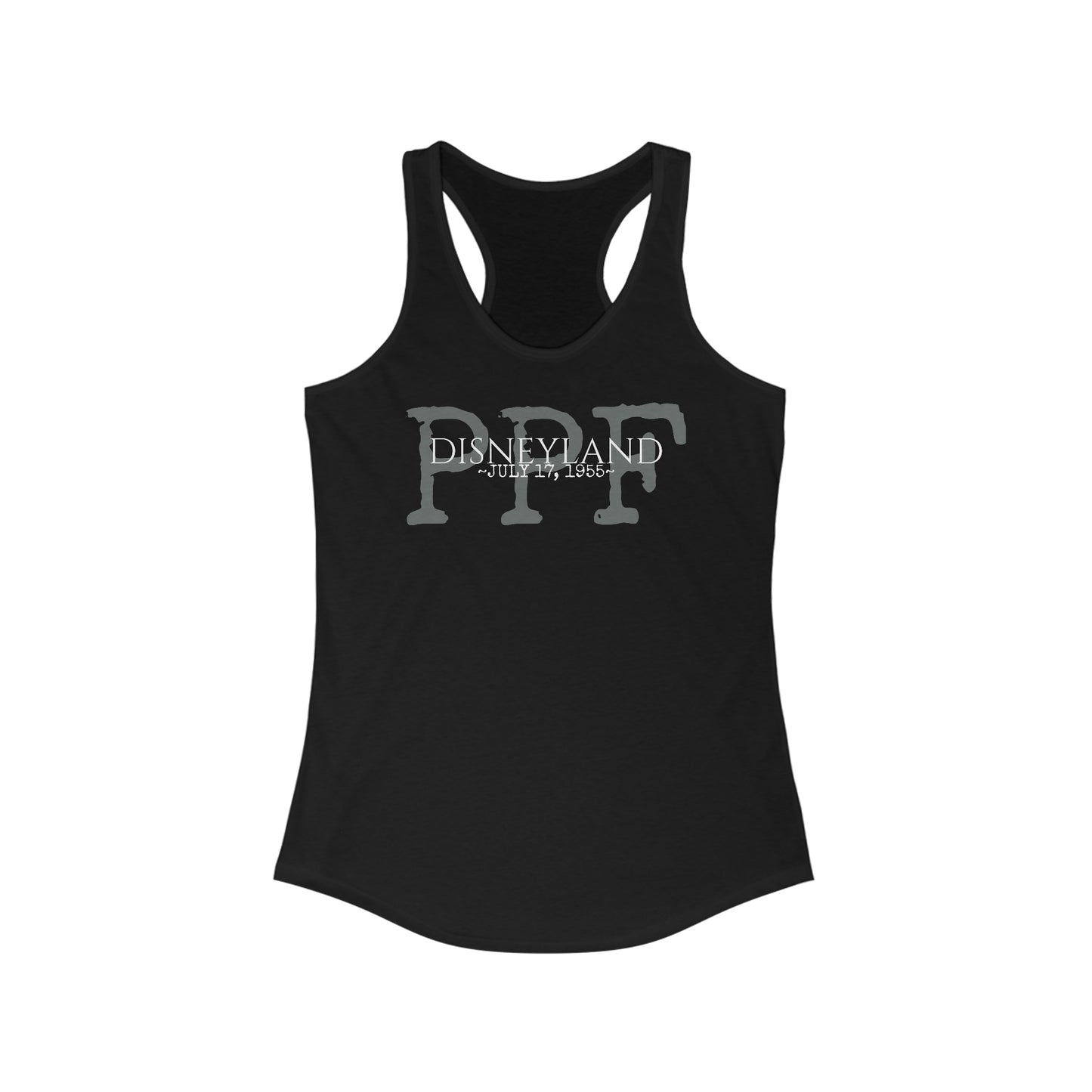 Women's Ideal Racerback Tank top Disneyland Peter Pan's flight opening date 1955
