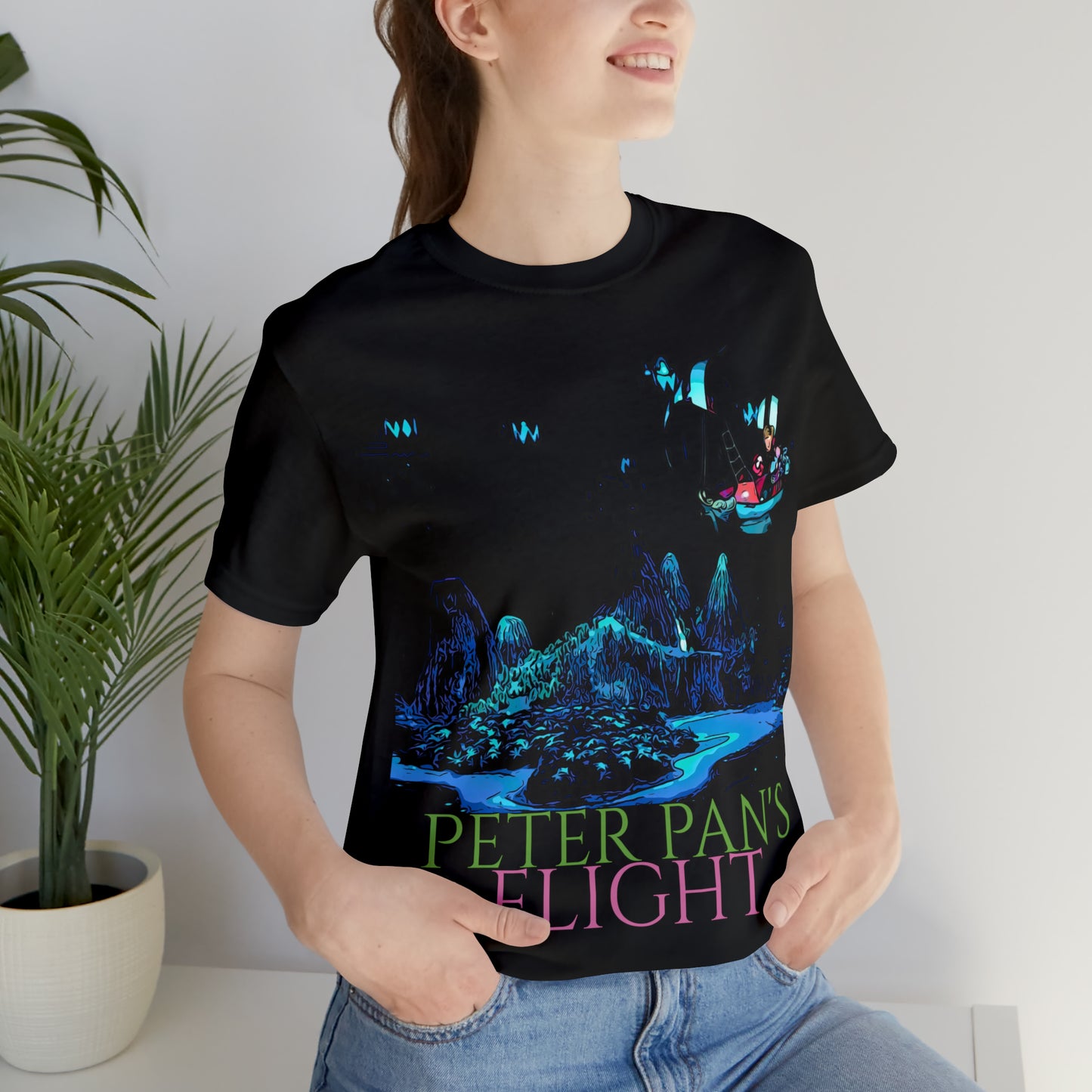 Unisex Jersey Short Sleeve Tee Painting of It's A Disney Thing PETER PANS FLIGHT