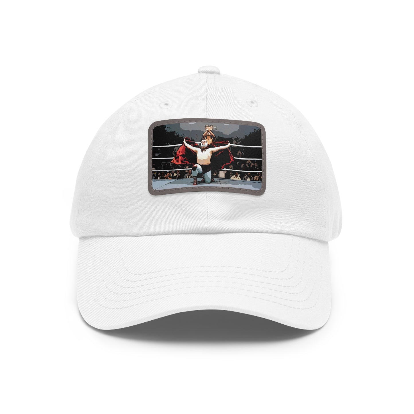 Dad Hat with Leather Patch (Rectangle) Nacho libre Movie Eagle Powers