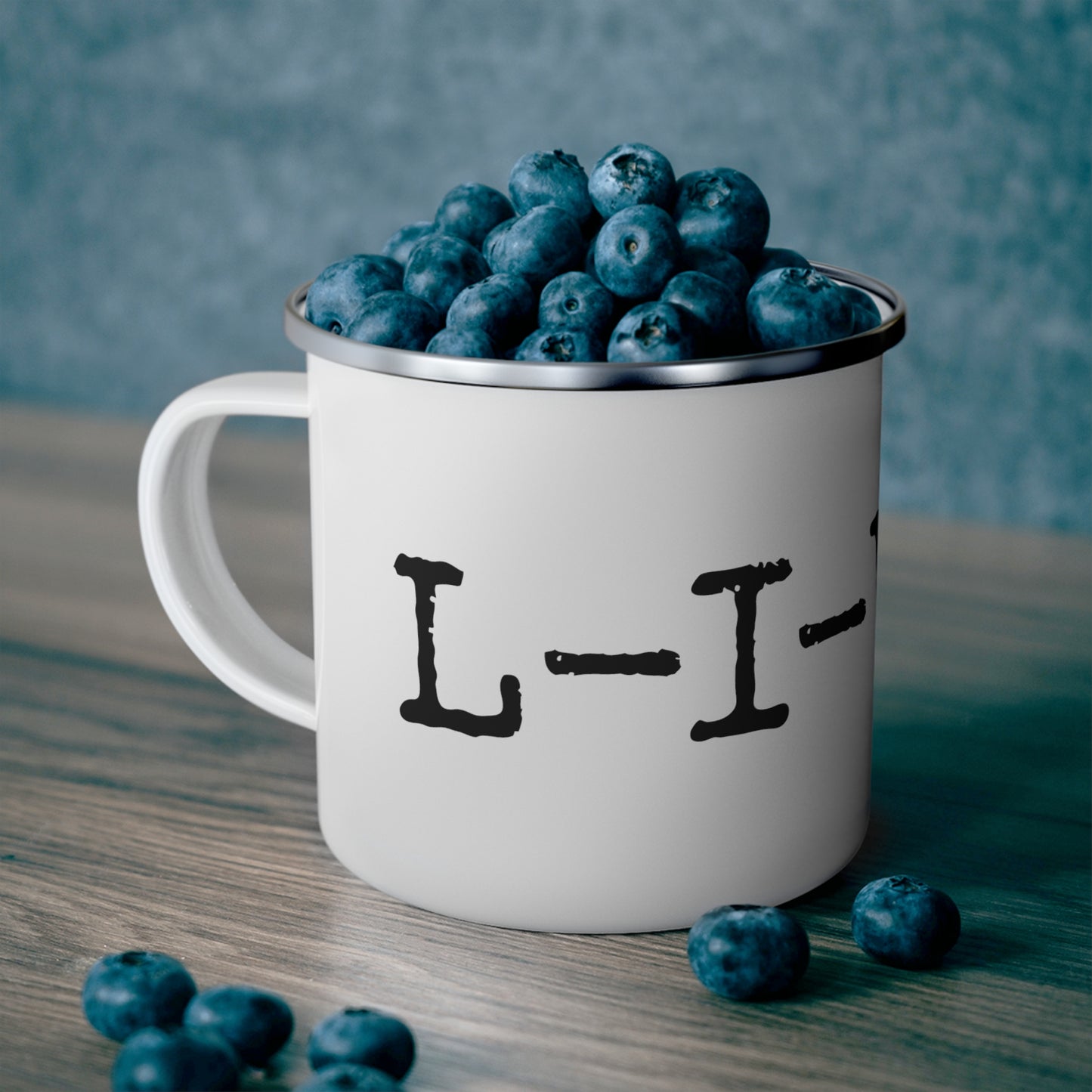 Enamel Camping Mug Dazed and Confused ~ L-I-V-I-N