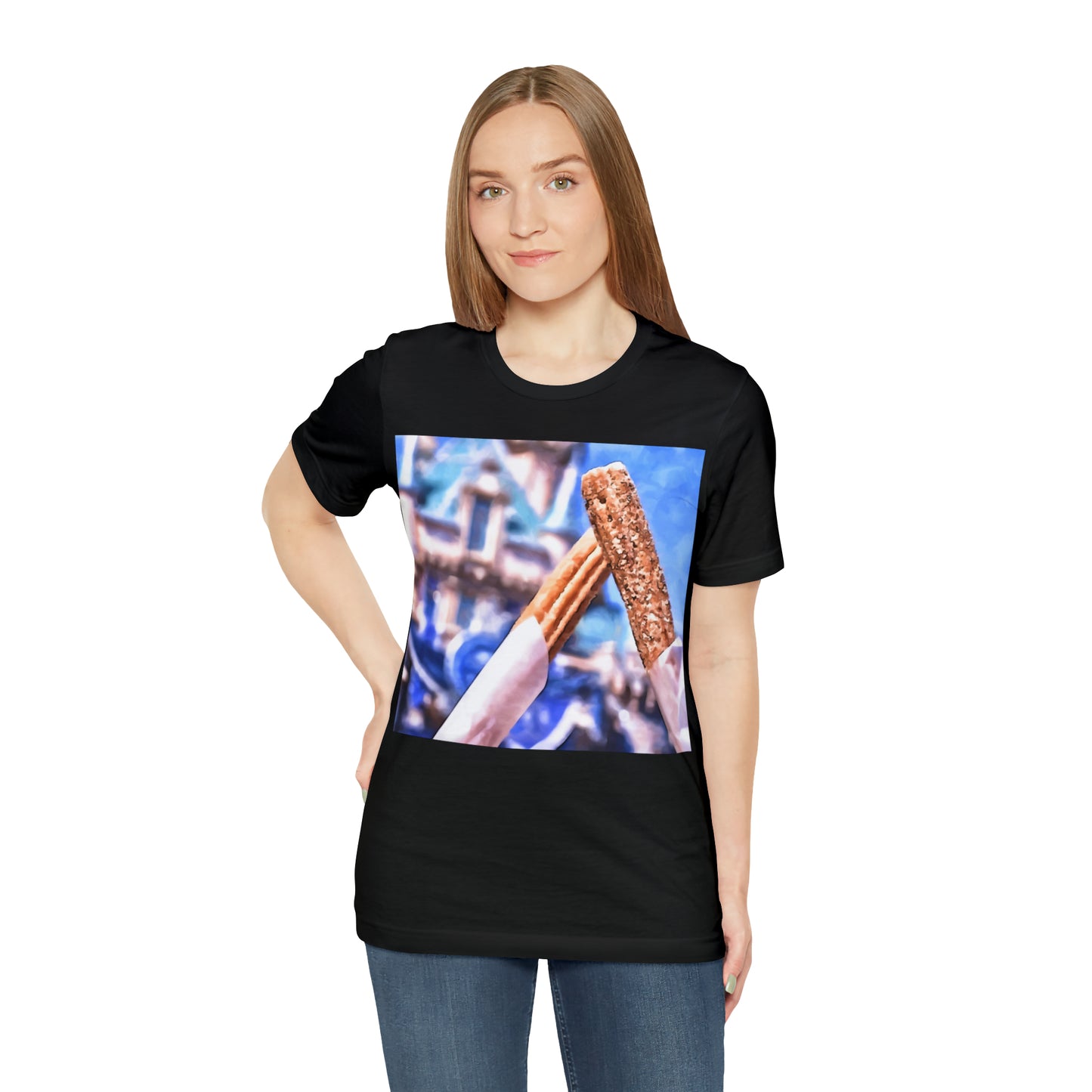 Unisex Jersey Short Sleeve Tee Painting of It's A DISNEY Thing! CHURROS