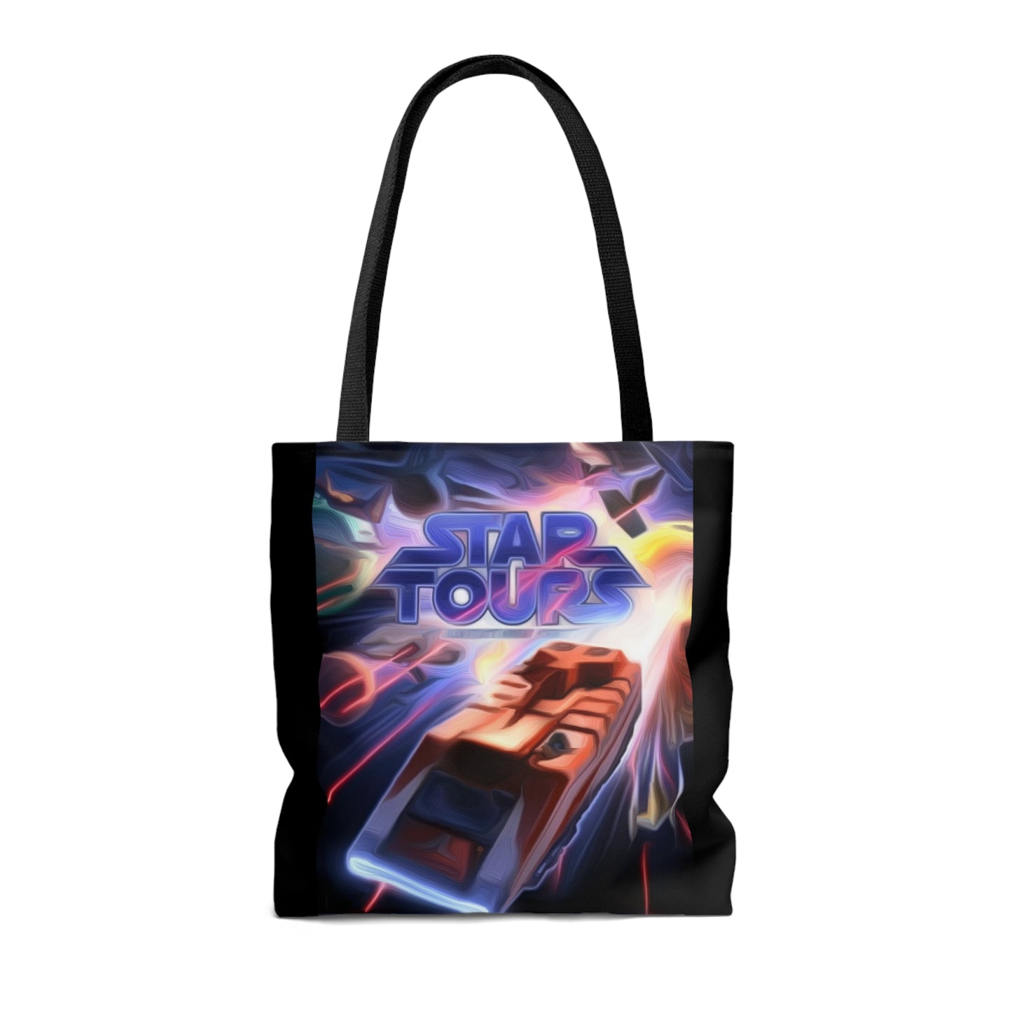 AOP Tote Bag Painting of Disneyland Resort Star Tours Ride Poster