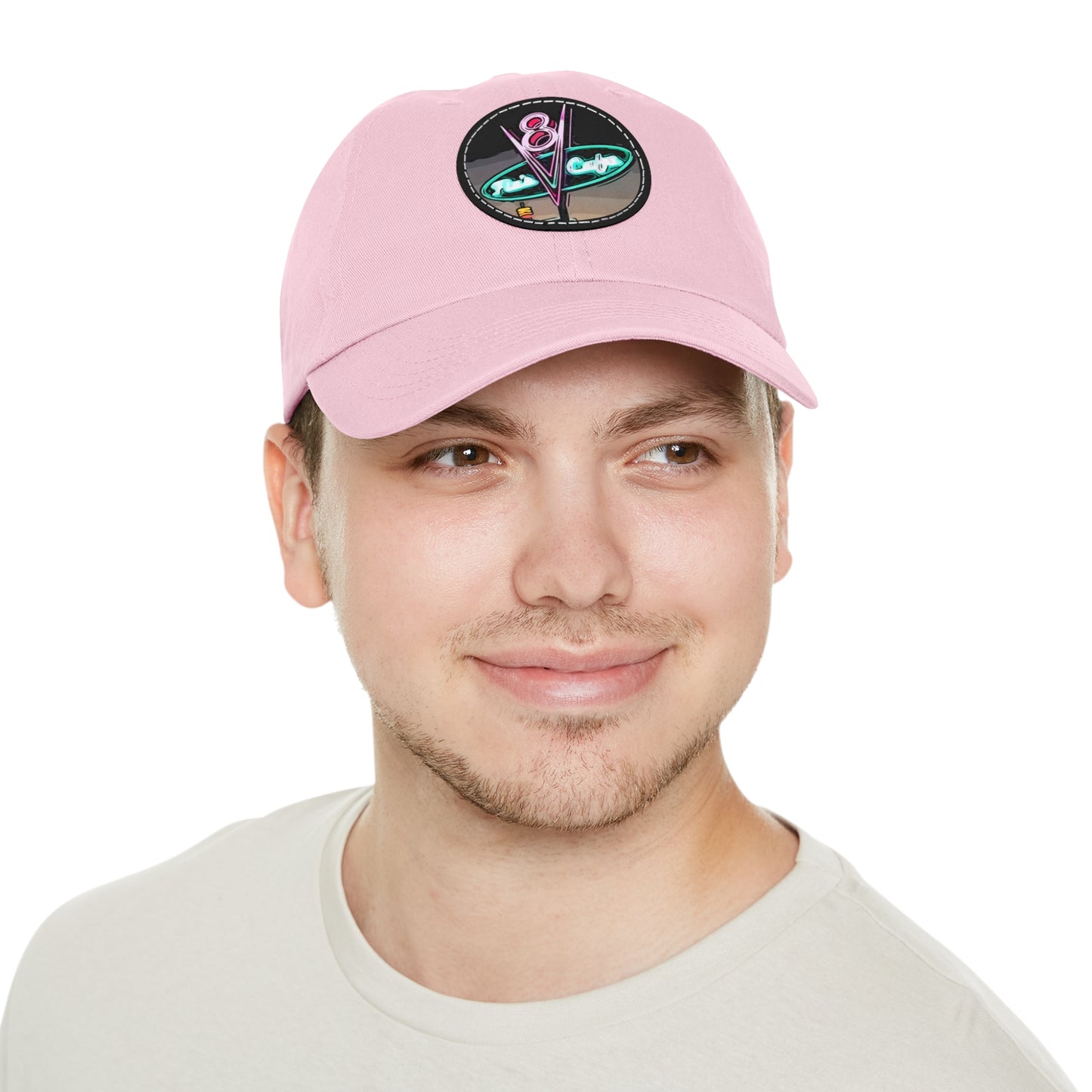 Dad Hat with Leather Patch (Round) Disneyland Food Flo's V8 Cafe