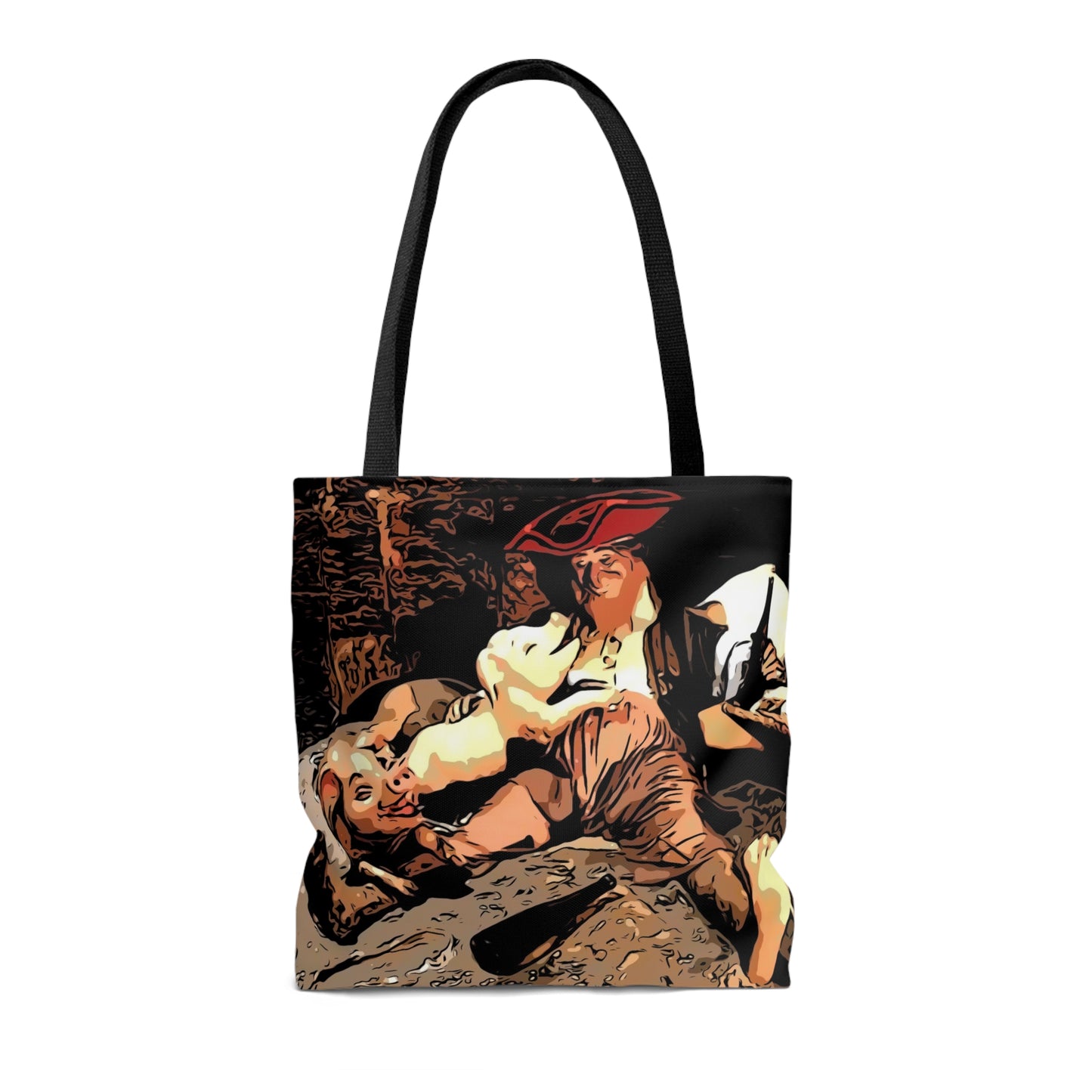 AOP Tote Bag Painting of Disneyland Pirates of the Caribbean Boat Ride