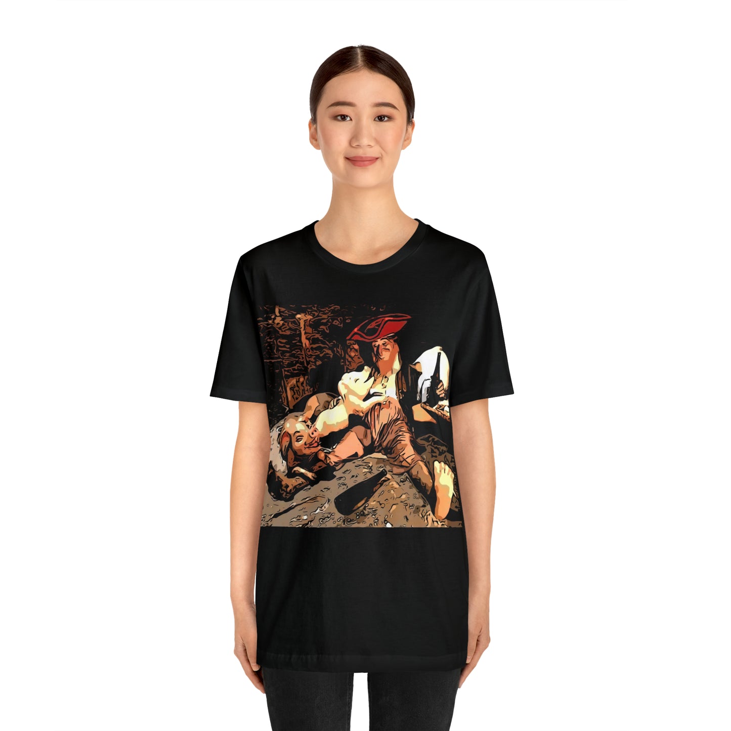 Unisex Jersey Short Sleeve Tee Painting of Disneyland PIRATES OF THE CARIBBEAN