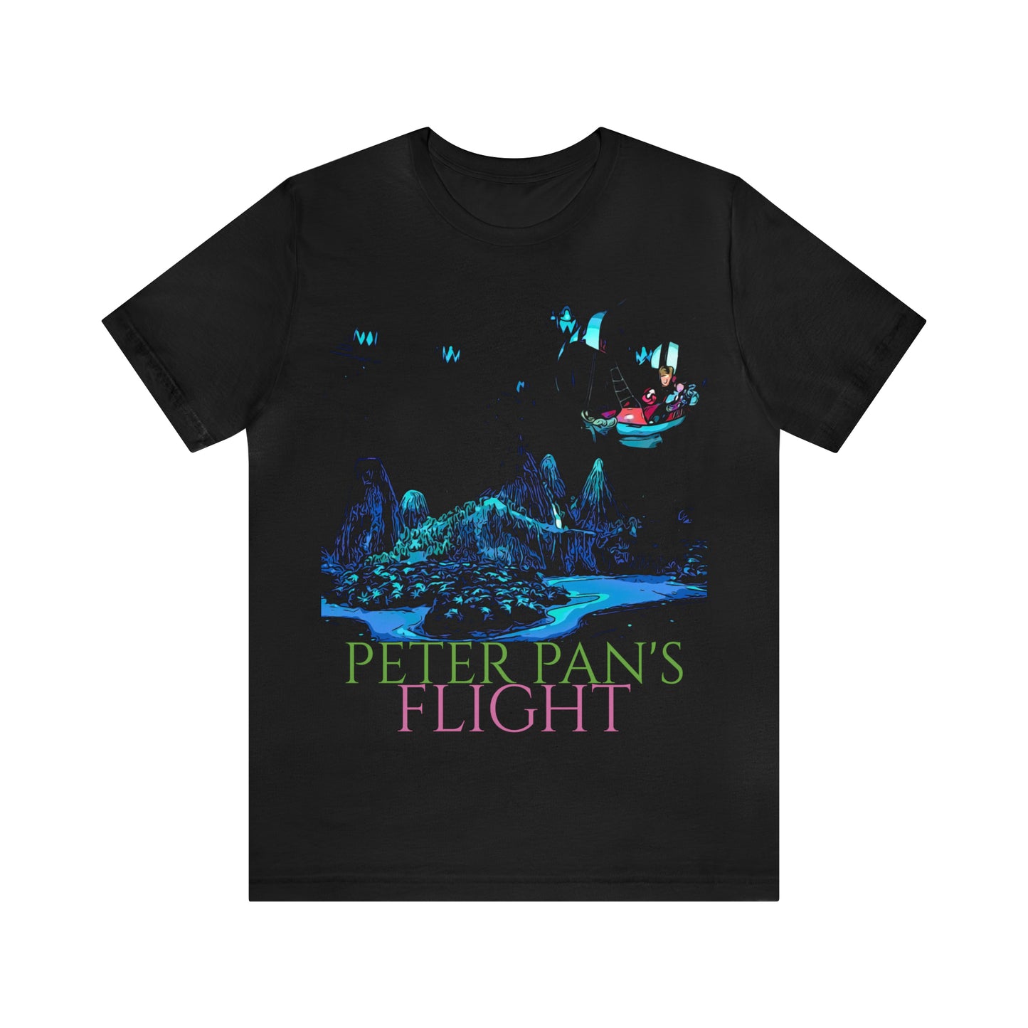 Unisex Jersey Short Sleeve Tee Painting of It's A Disney Thing PETER PANS FLIGHT