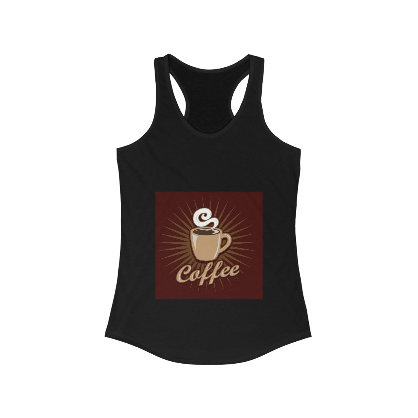 Women's Ideal Racerback Tank Vintage Coffee Design