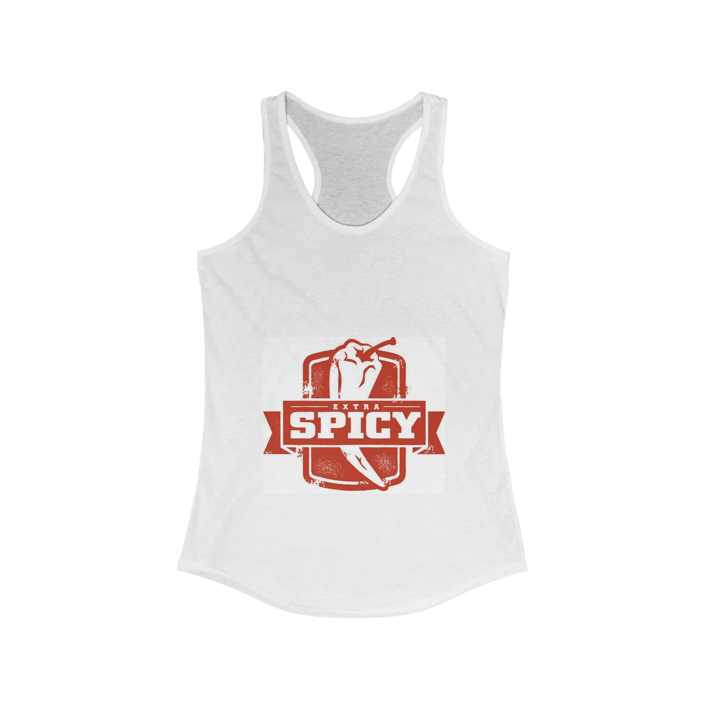 Women's Ideal Racerback Tank Extra Spicy Chili Pepper Stamp