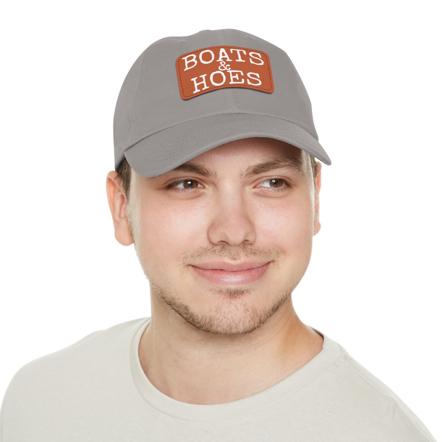 Dad Hat with Leather Patch (Rectangle) Stepbrothers Movie Boats & Hoes