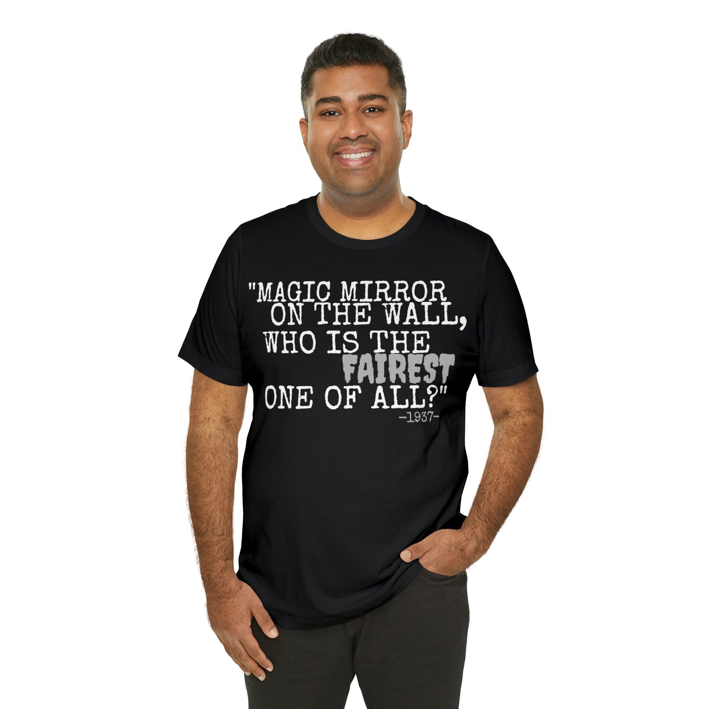 Unisex Jersey Short Sleeve Tee Disney Snow White movie quote magic mirror on the