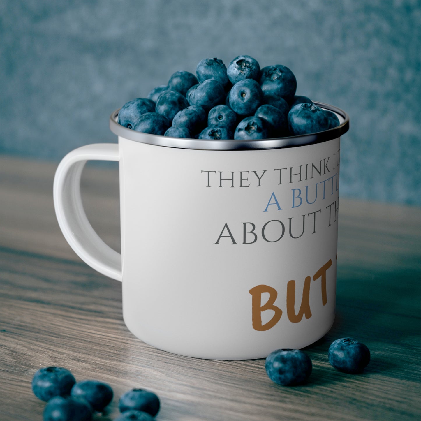 Enamel Camping Mug Macho Libre Movie Quote "but I Dooo! "