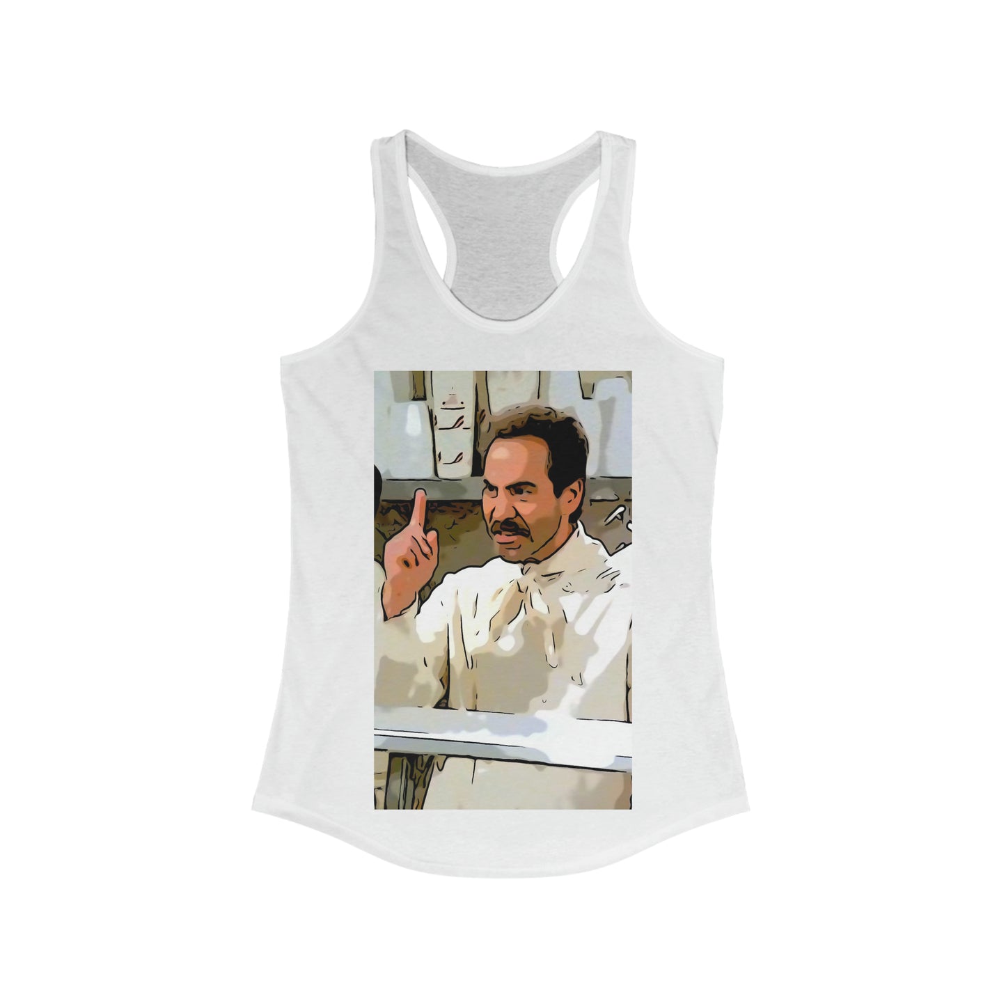 Women's Ideal Racerback Tank Painting of Seinfeld No Soup for You!