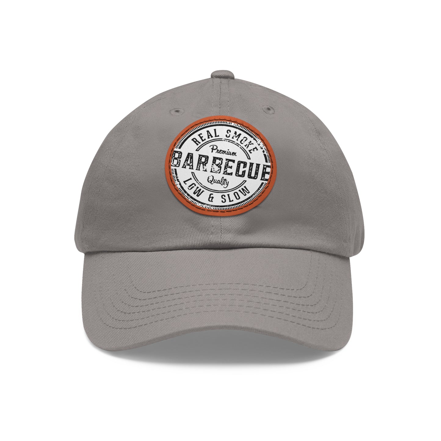 Dad Hat with Leather Patch (Round) Barbecue Vintage Restaurant Stamp