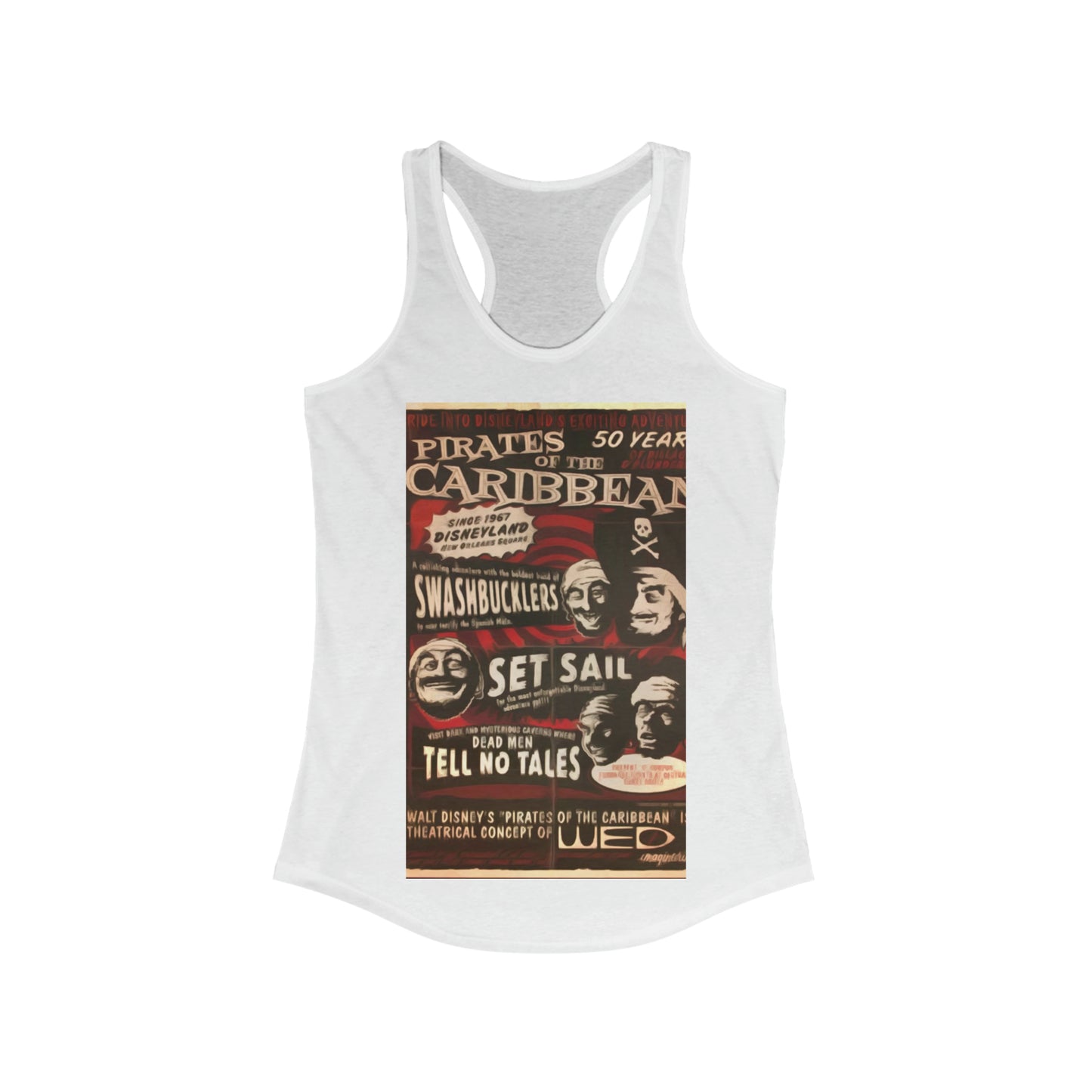 Women's Ideal Racerback Tank Painting Disneyland Pirates of the Caribbean Poster