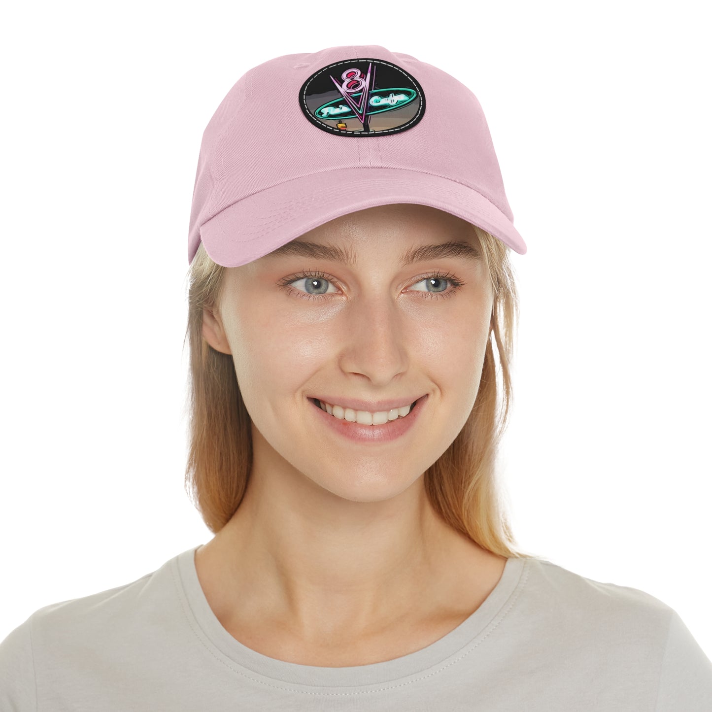 Dad Hat with Leather Patch (Round) Disneyland Food Flo's V8 Cafe
