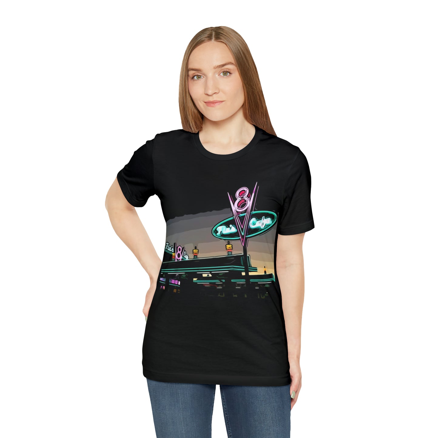 Unisex Jersey Short Sleeve Tee Painting of It's A Disney Thing! FLO'S V8 Cafe