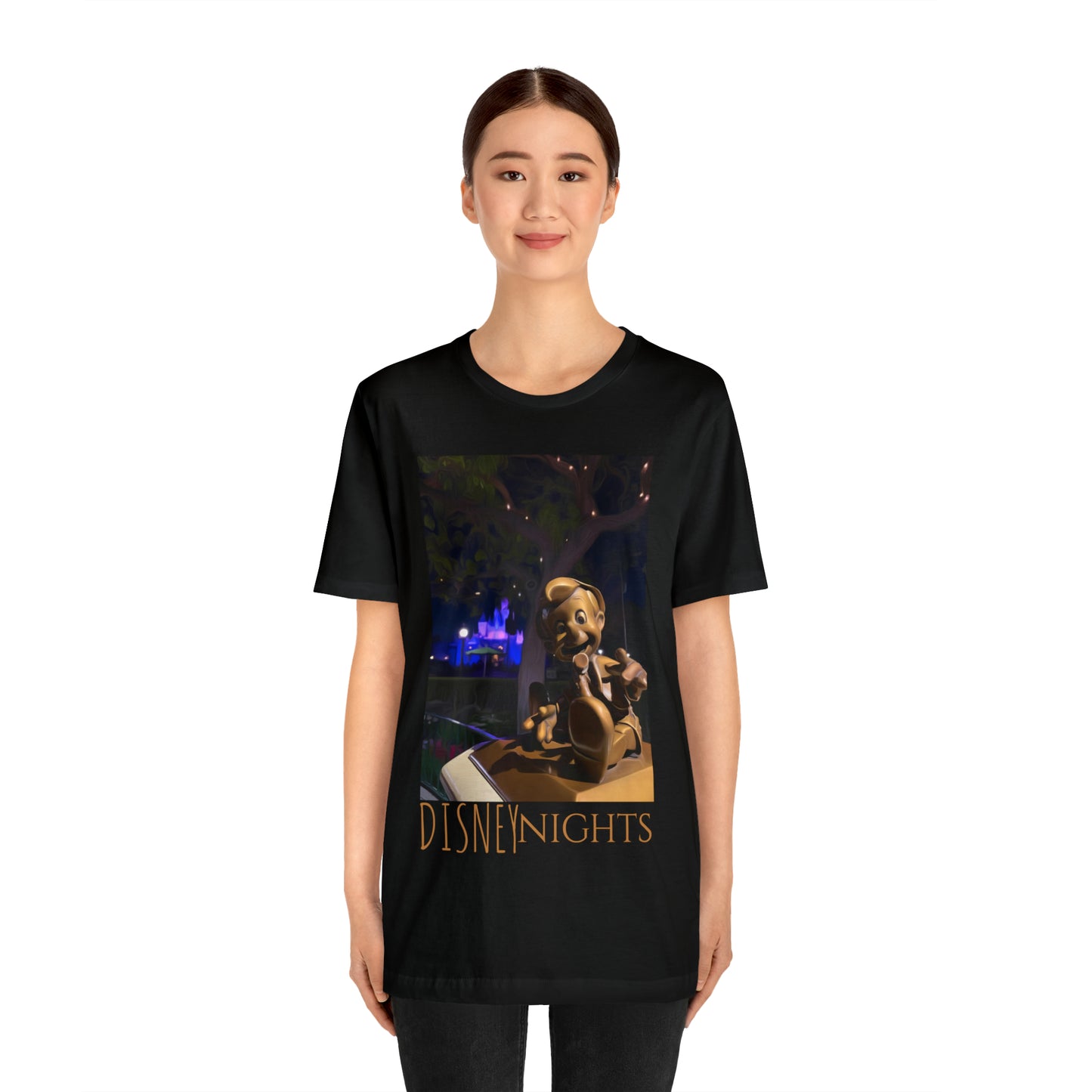 Unisex Jersey Short Sleeve Tee Painting of Its A DISNEY Thing PINOCCHIO'S STATUE