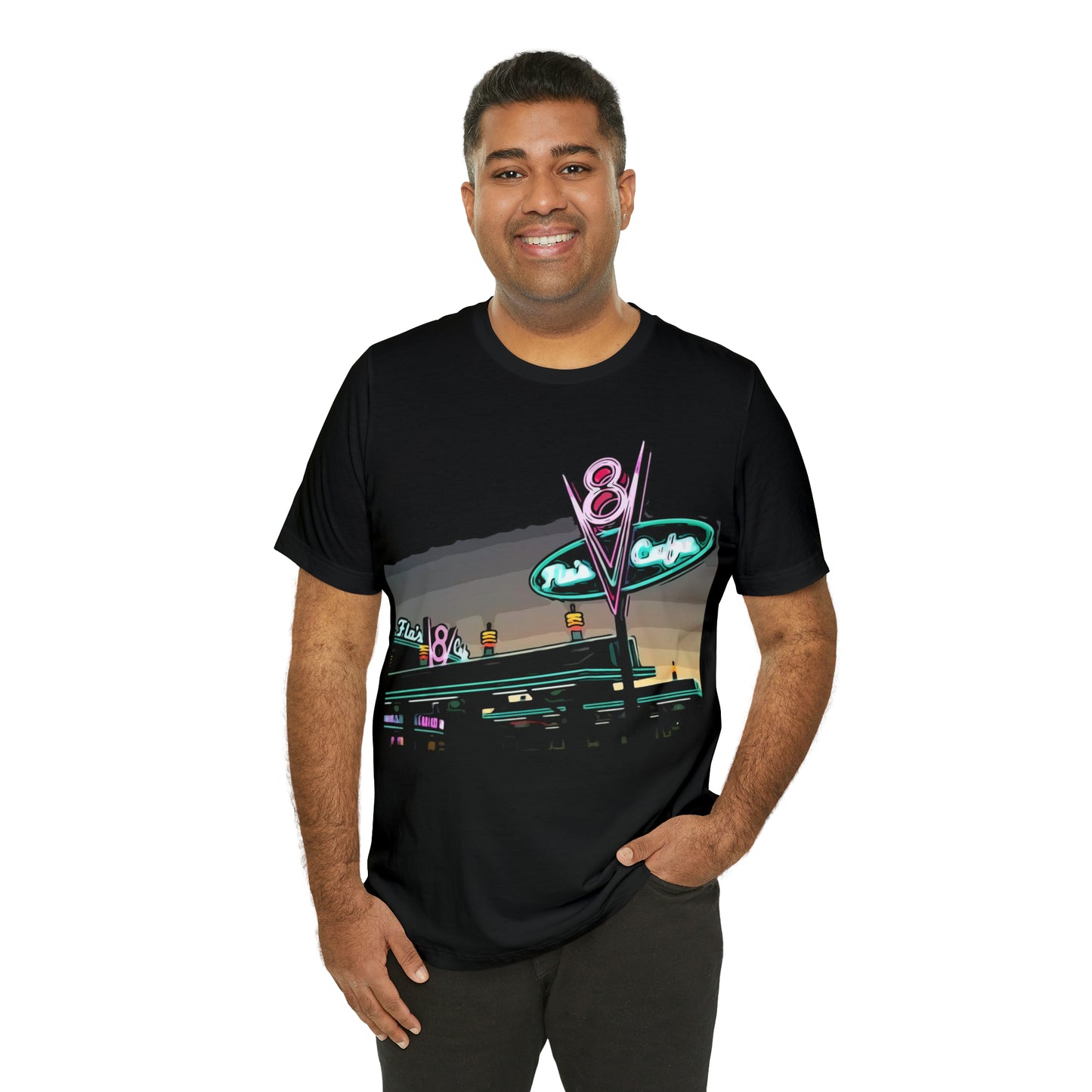 Unisex Jersey Short Sleeve Tee Painting of It's A Disney Thing! FLO'S V8 Cafe