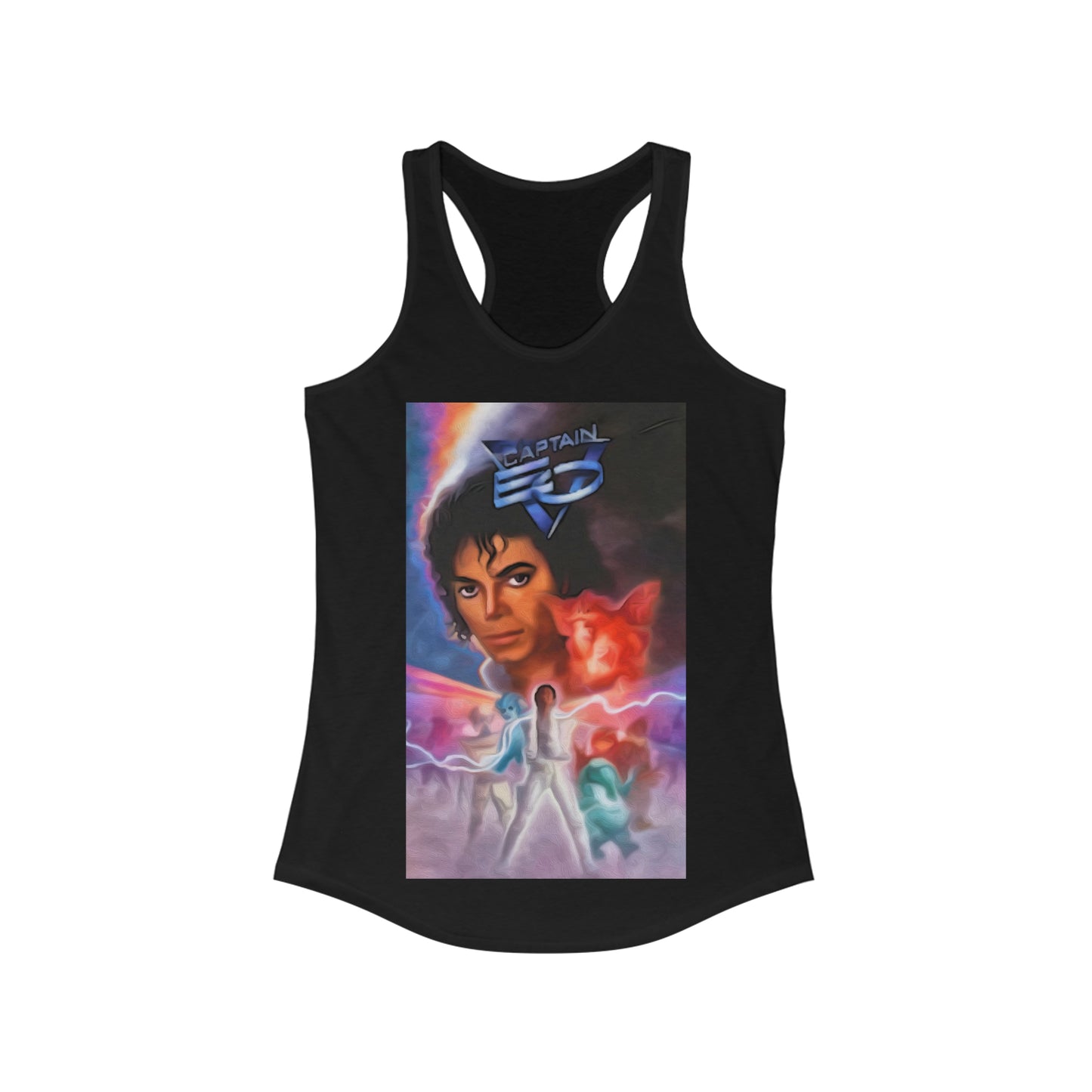 Women's Ideal Racerback Tank Painting of Disneyland Resort Captain EO